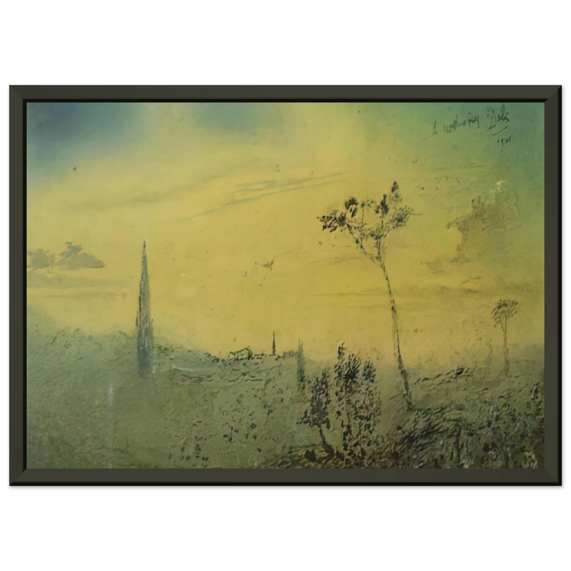 Salvador Dali  LANDSCAPE 1 Framed Art Print  - Aluminum Frame - 40x50 cm / 16x20 inches