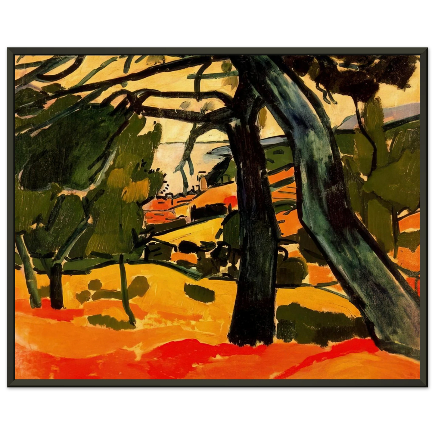 Andre Derain LANDSCAPE 1907 1 Framed Art Print - Aluminum Frame - 40x50 cm / 16x20 inches