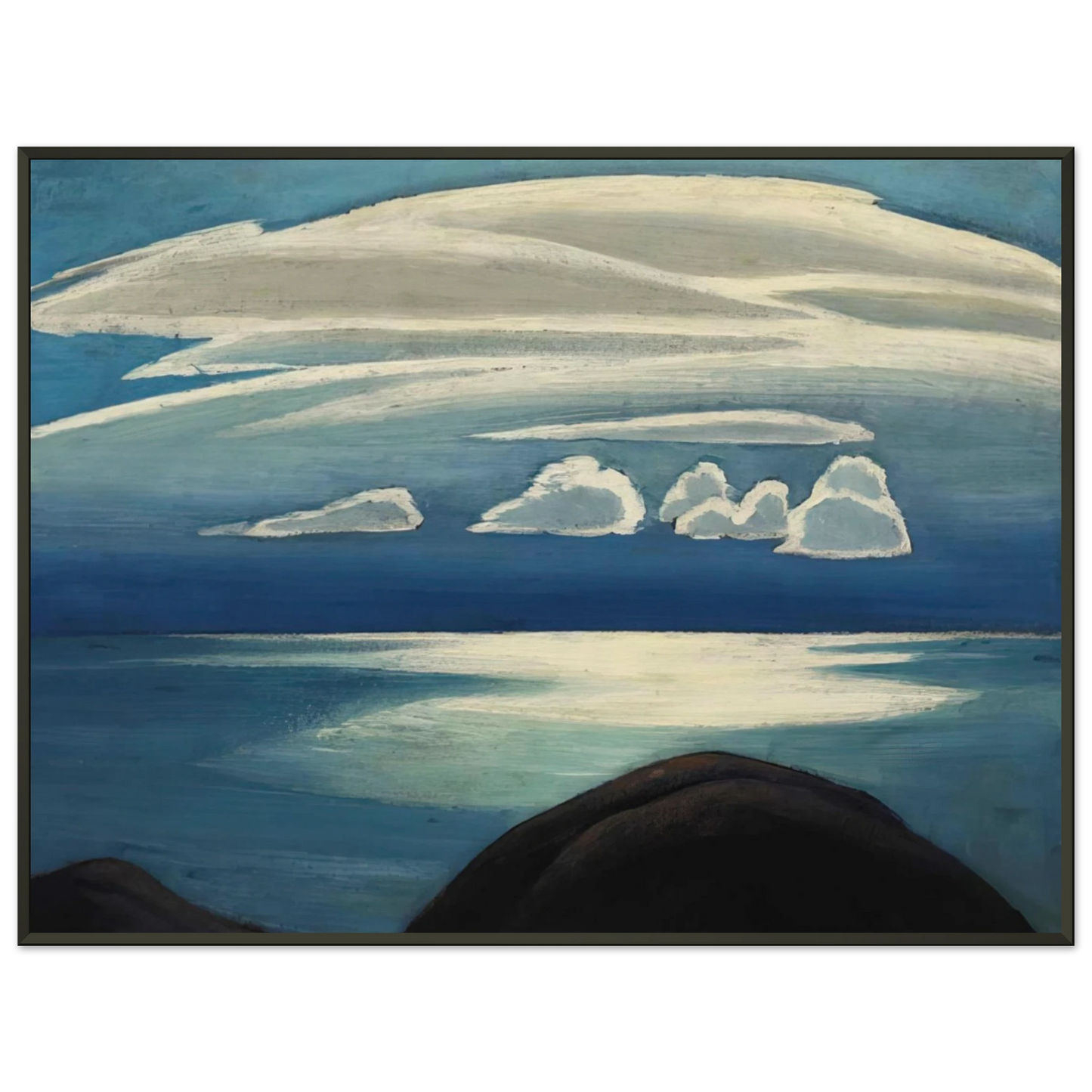 Lawren Harris Lake Superior 1928 Framed Art Print - Aluminum Frame - 40x50 cm / 16x20 inches