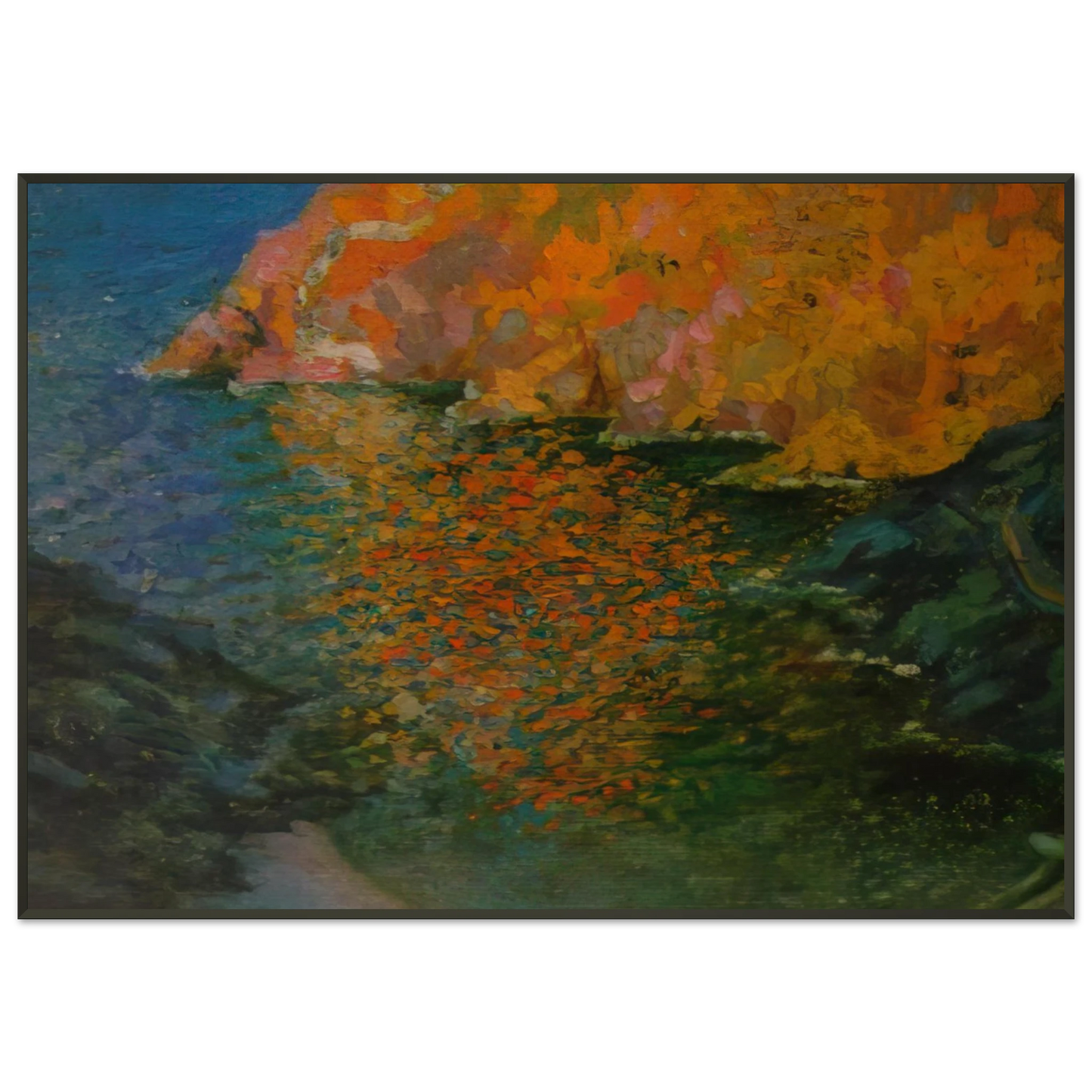 Salvador Dali SMALL ROCKY BAY OF NANS CADAQUES 1921 Framed Art Print - Aluminum Frame - 21x29.7 cm / 8x12"