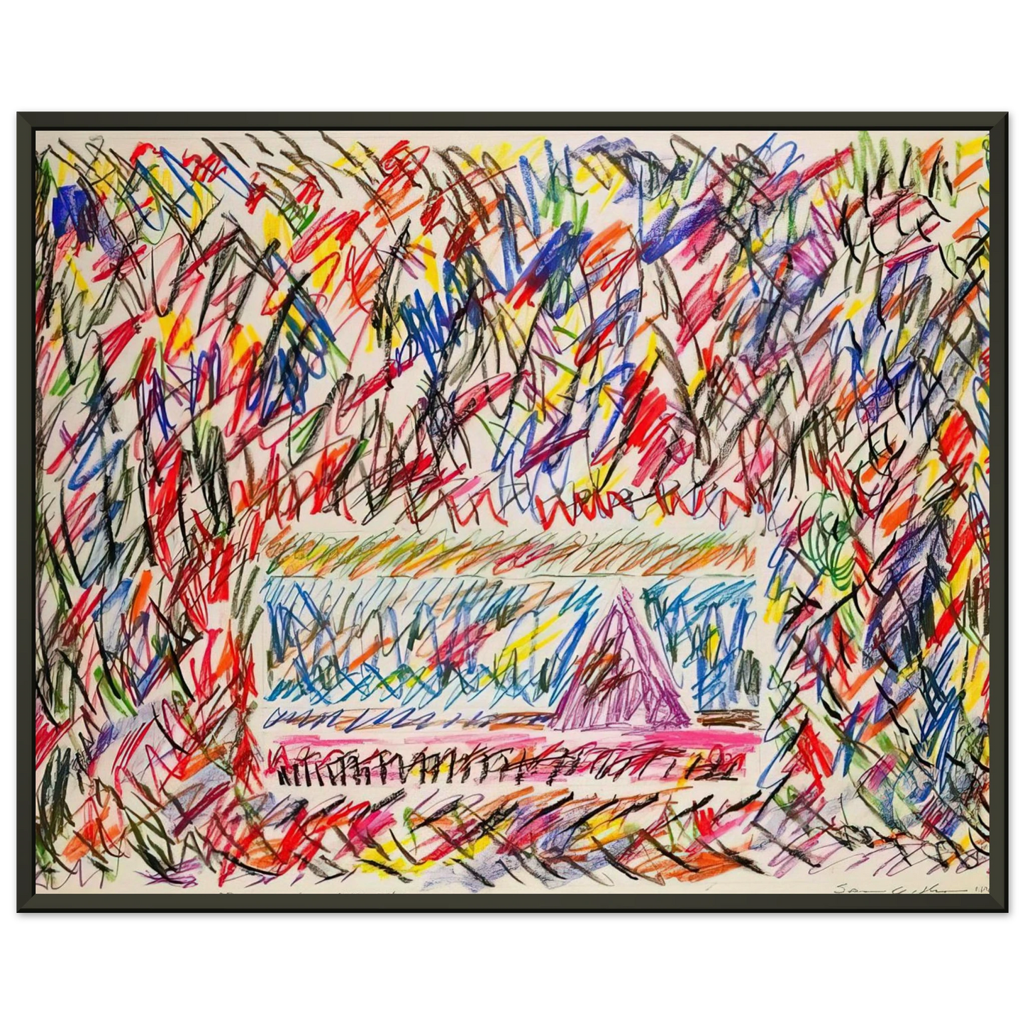 Sam Gilliam Coffee Thyme Framed Art Print - Aluminum Frame - 70x100 cm / 28x40 inches