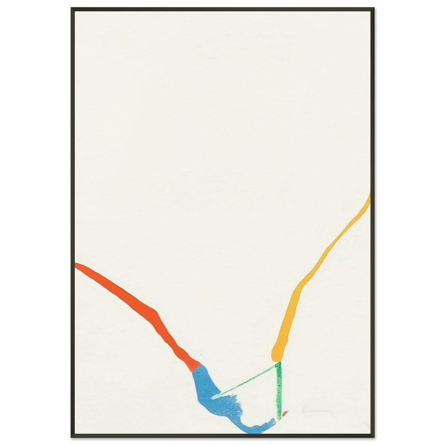 Helen Frankenthaler What Red Lines Can Do 1970 Framed Art Print - Aluminum Frame - 21x29.7 cm / 8x12"