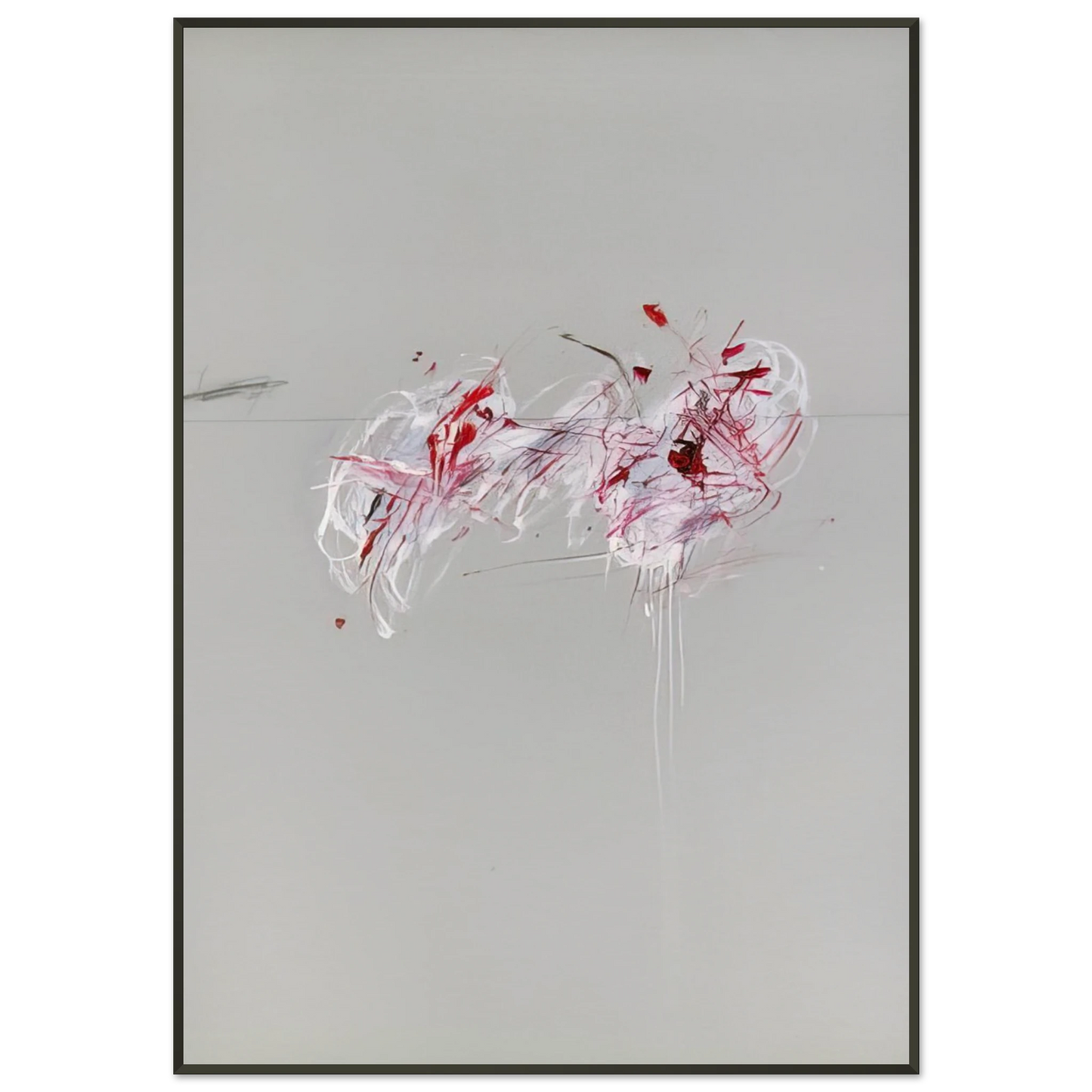 Cy Twombly Nine Discourses on Commodus Part II Framed Art Print - Aluminum Frame - 21x29.7 cm / 8x12"