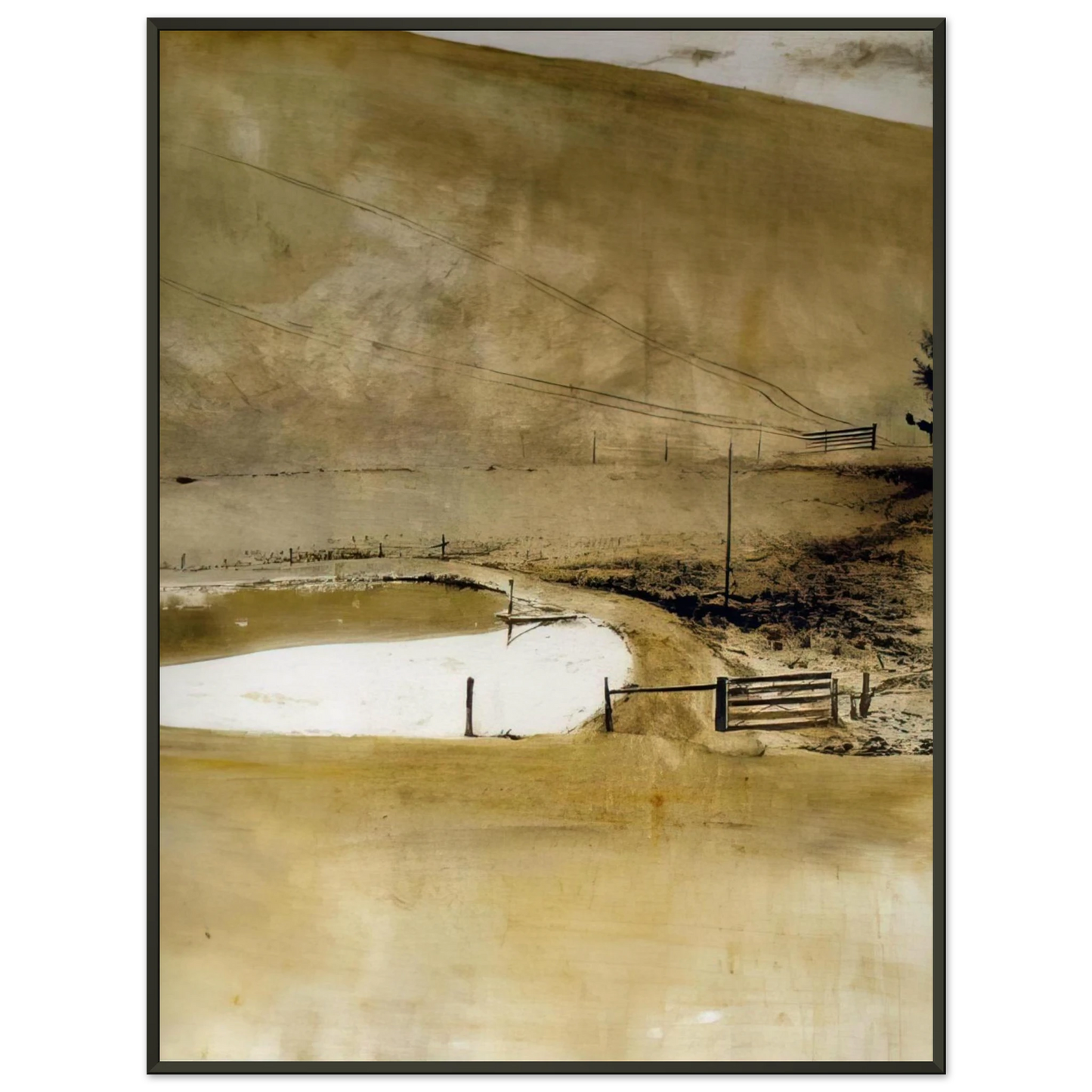 Andrew Wyeth NOT DETECTED 34 Framed Art Print - Aluminum Frame - 60x80 cm / 24x32 inches