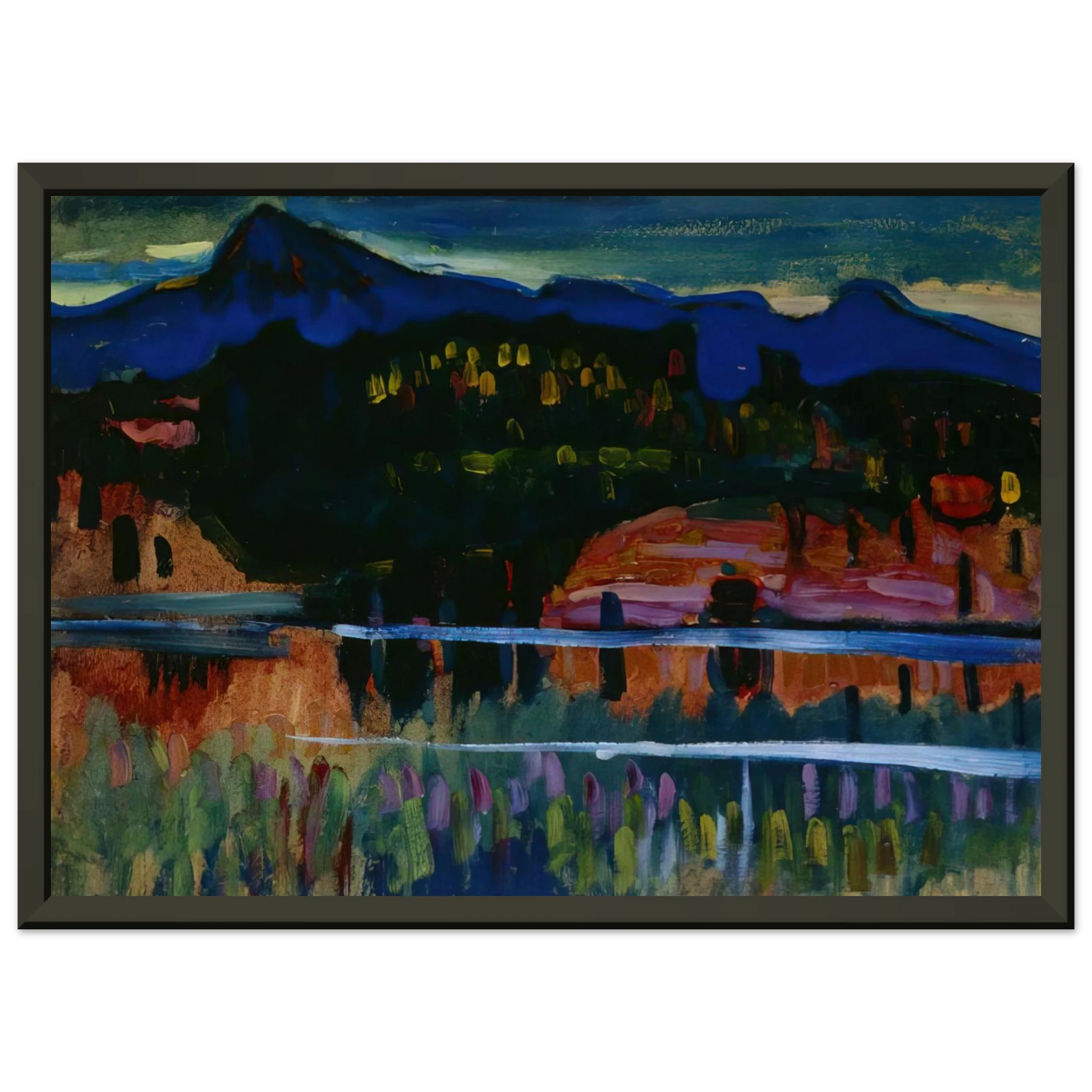 Wassily Kandinsky  MURNAU AM STAFFELSEE 1908 Framed Art Print  - Aluminum Frame - 60x80 cm / 24x32 inches