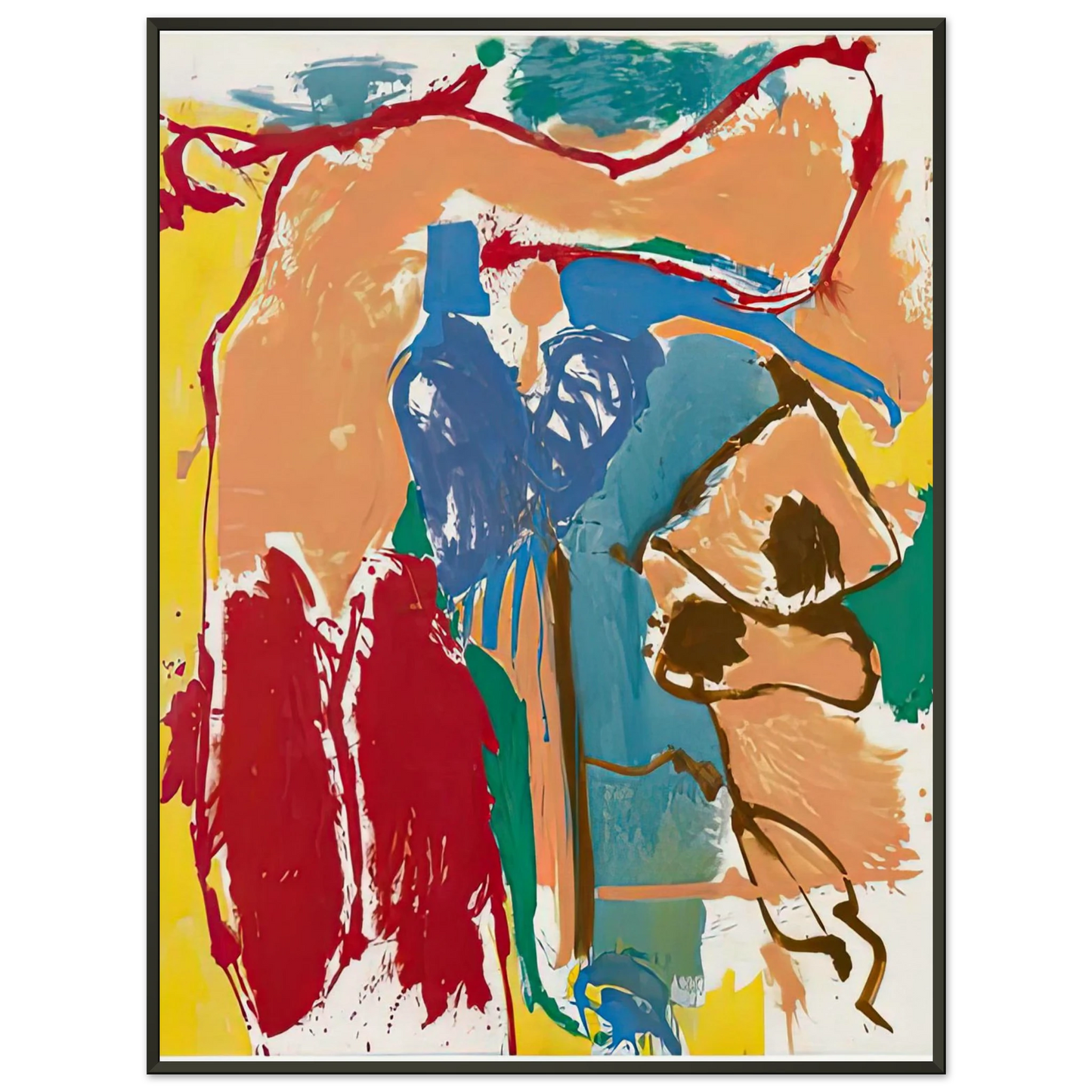 Helen Frankenthaler Mediterranean Thoughts 1960 Framed Art Print - Aluminum Frame - 40x50 cm / 16x20 inches