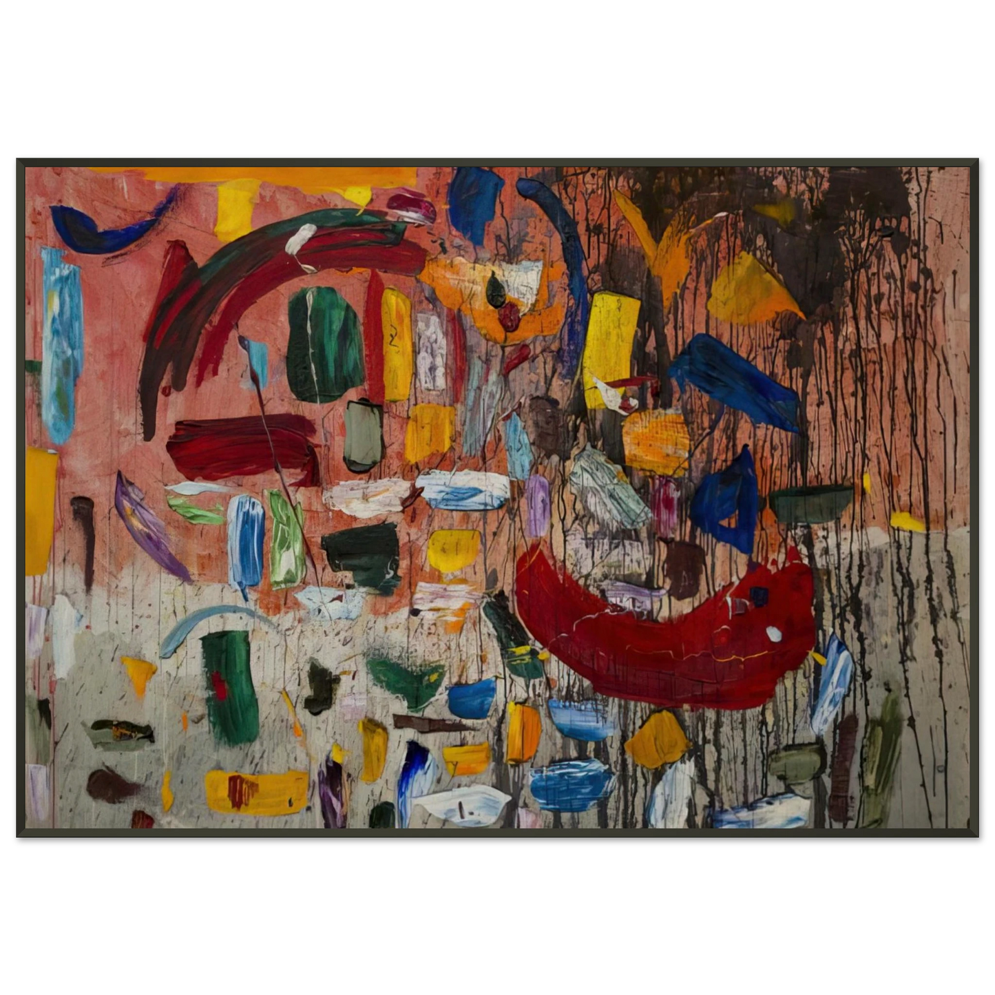 Taro Yamamoto ABSTRACT 1957 Framed Art Print - Aluminum Frame - 21x29.7 cm / 8x12"