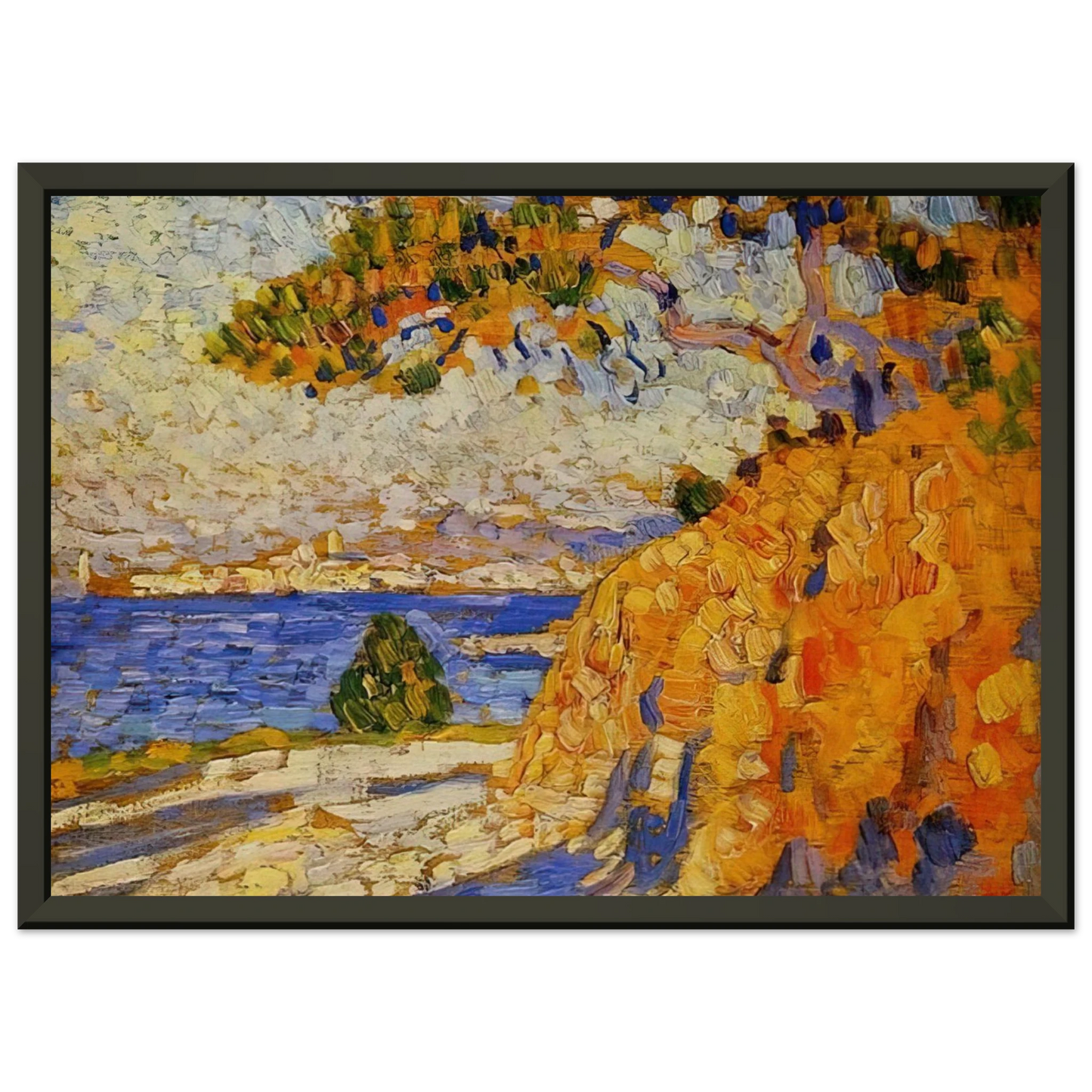 Theo van Rysselberghe MIDI LANDSCAPE Framed Art Print - Aluminum Frame - 70x100 cm / 28x40 inches