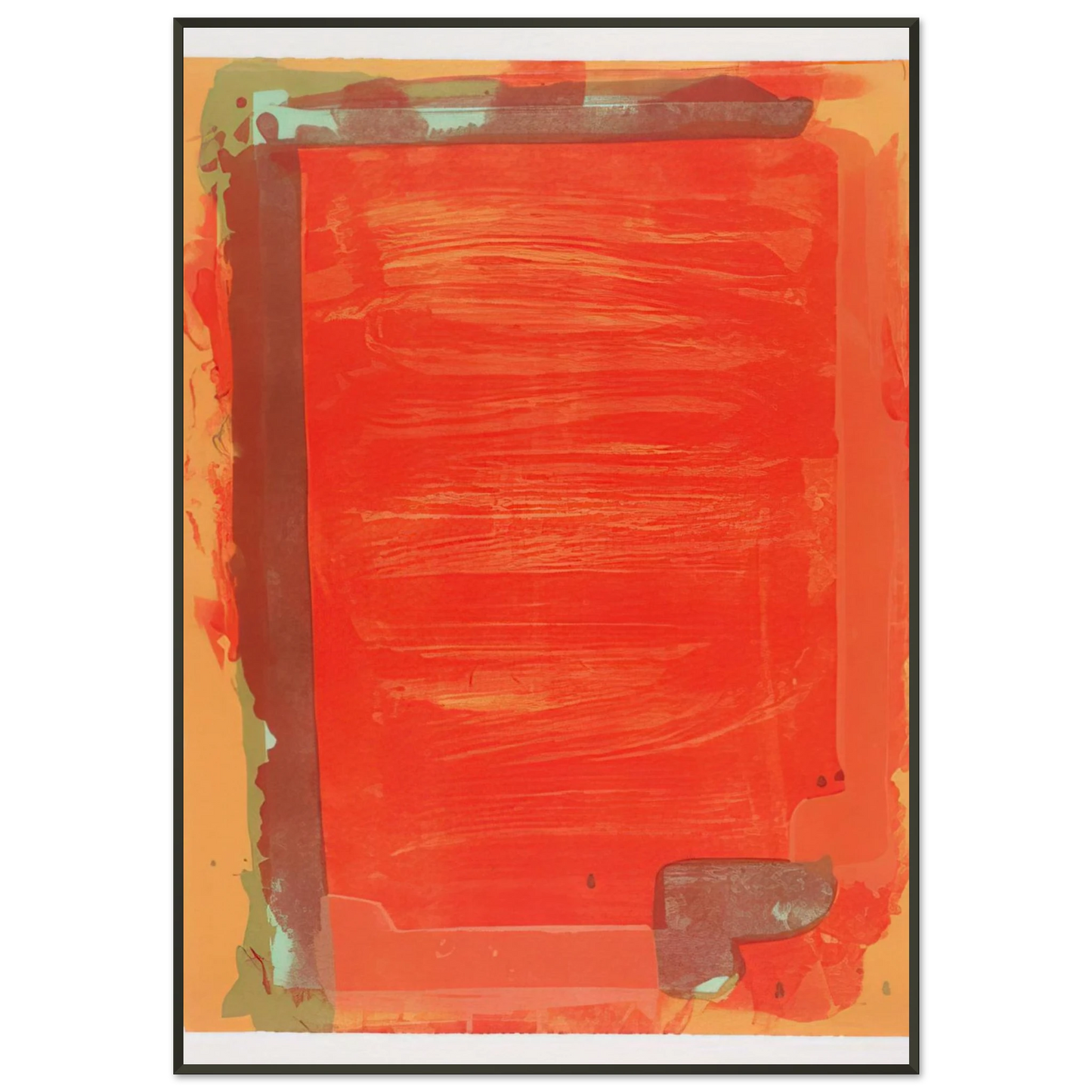 John Hoyland Untitled III 1974 Framed Art Print - Aluminum Frame - 21x29.7 cm / 8x12"