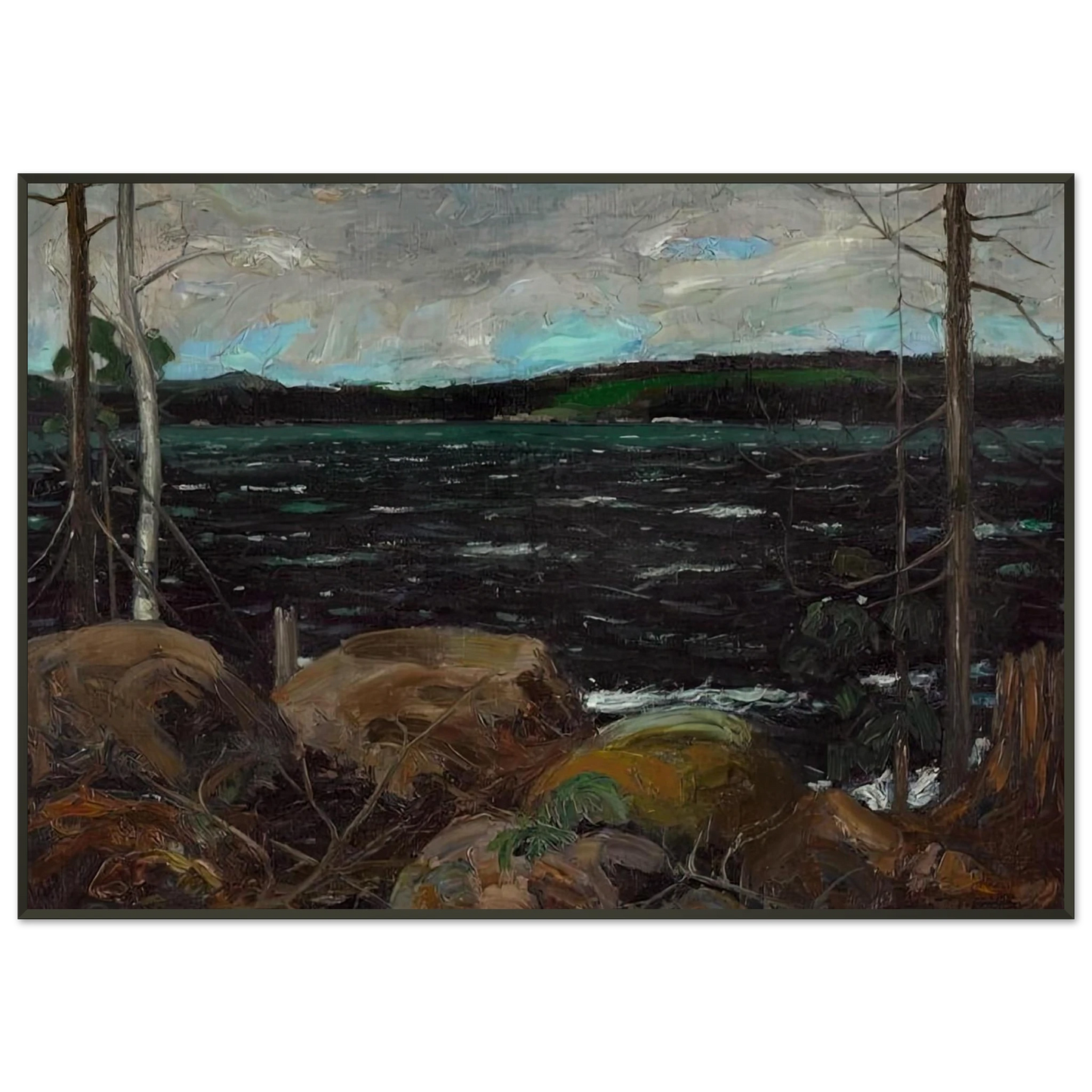 Tom Thomson NORTHERN LAKE 1913 Framed Art Print - Aluminum Frame - 21x29.7 cm / 8x12"