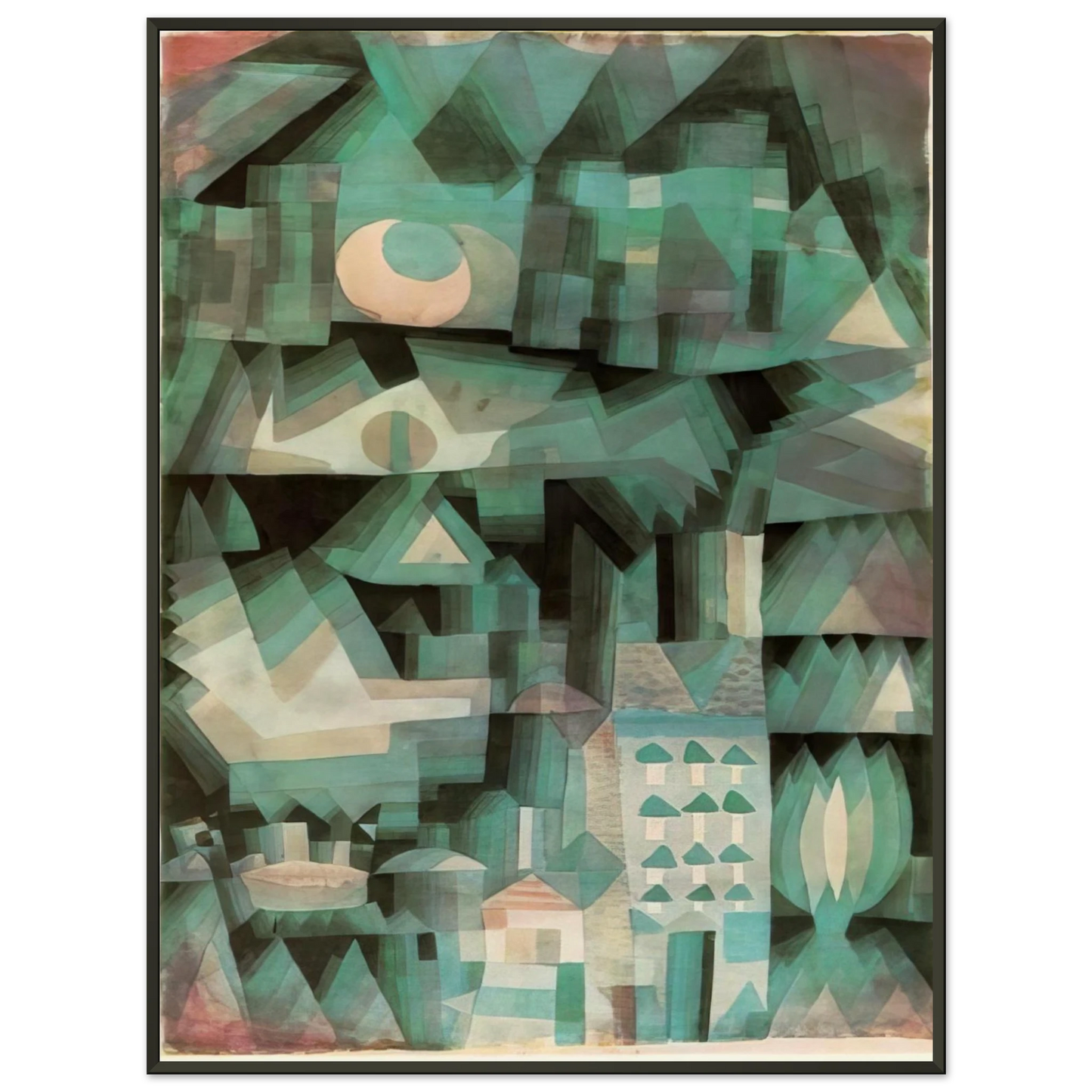 Paul Klee  DREAM CITY 1921 Framed Art Print  - Aluminum Frame - 60x80 cm / 24x32 inches