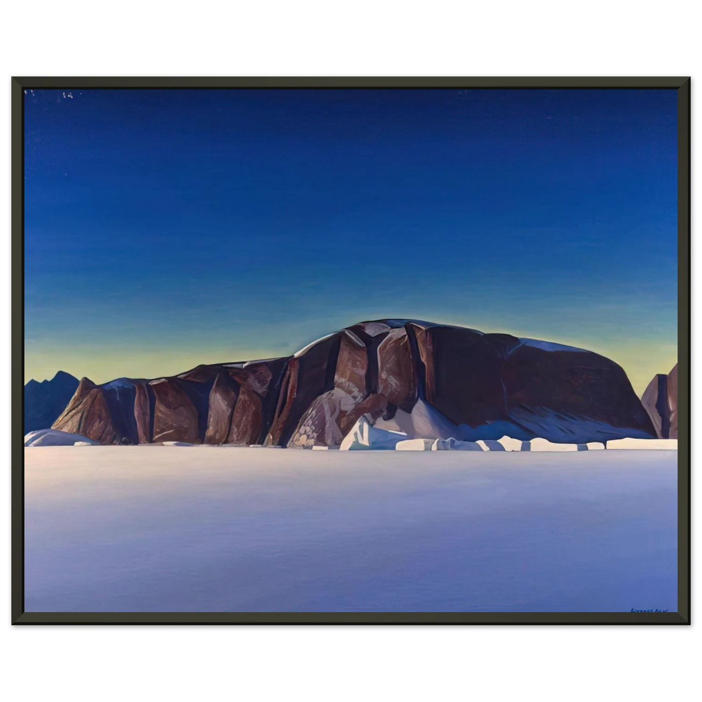 Rockwell Kent Greenland Coast Framed Art Print - Aluminum Frame - 60x80 cm / 24x32 inches