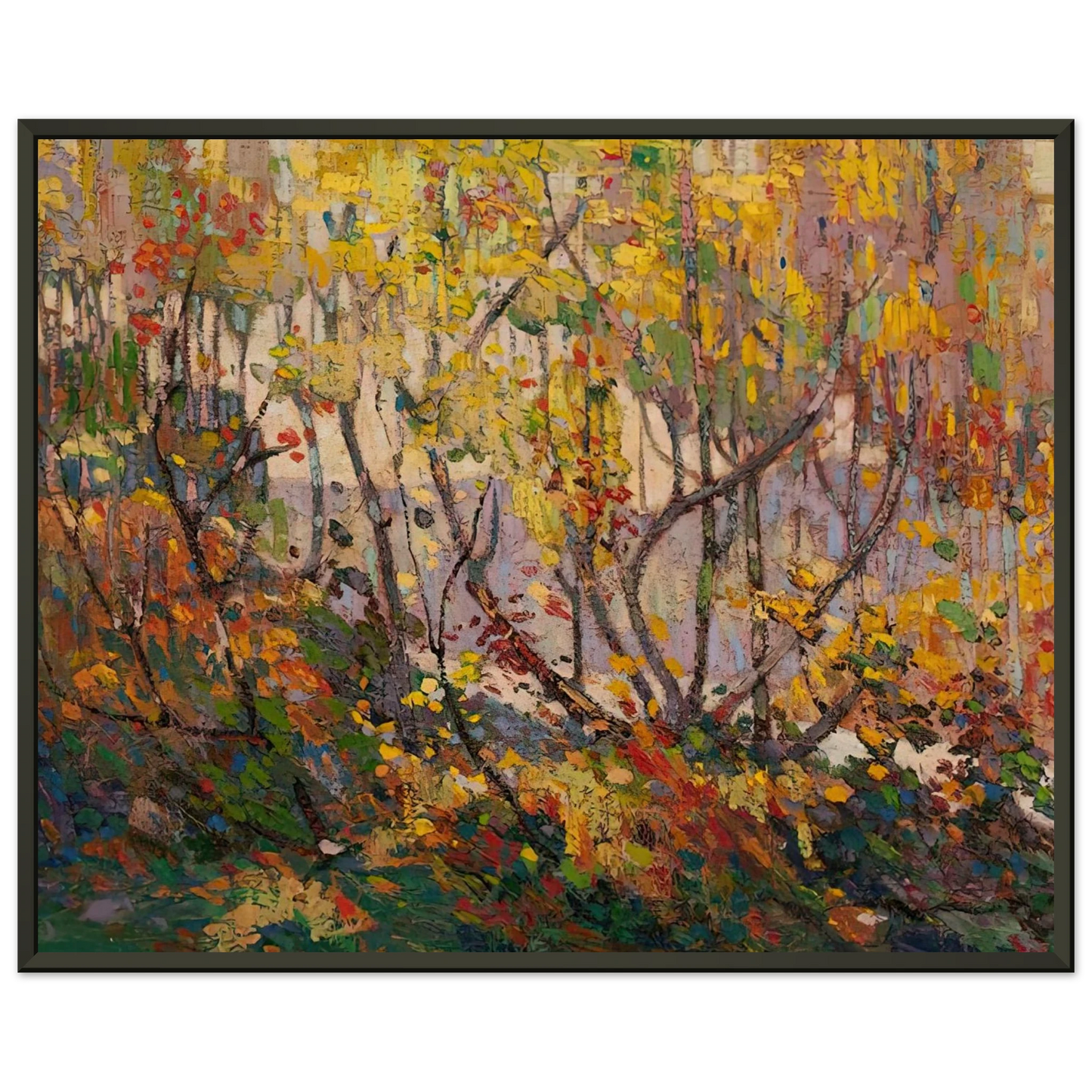Tom Thomson OPULENT OCTOBER 1916 Framed Art Print - Aluminum Frame - 70x100 cm / 28x40 inches