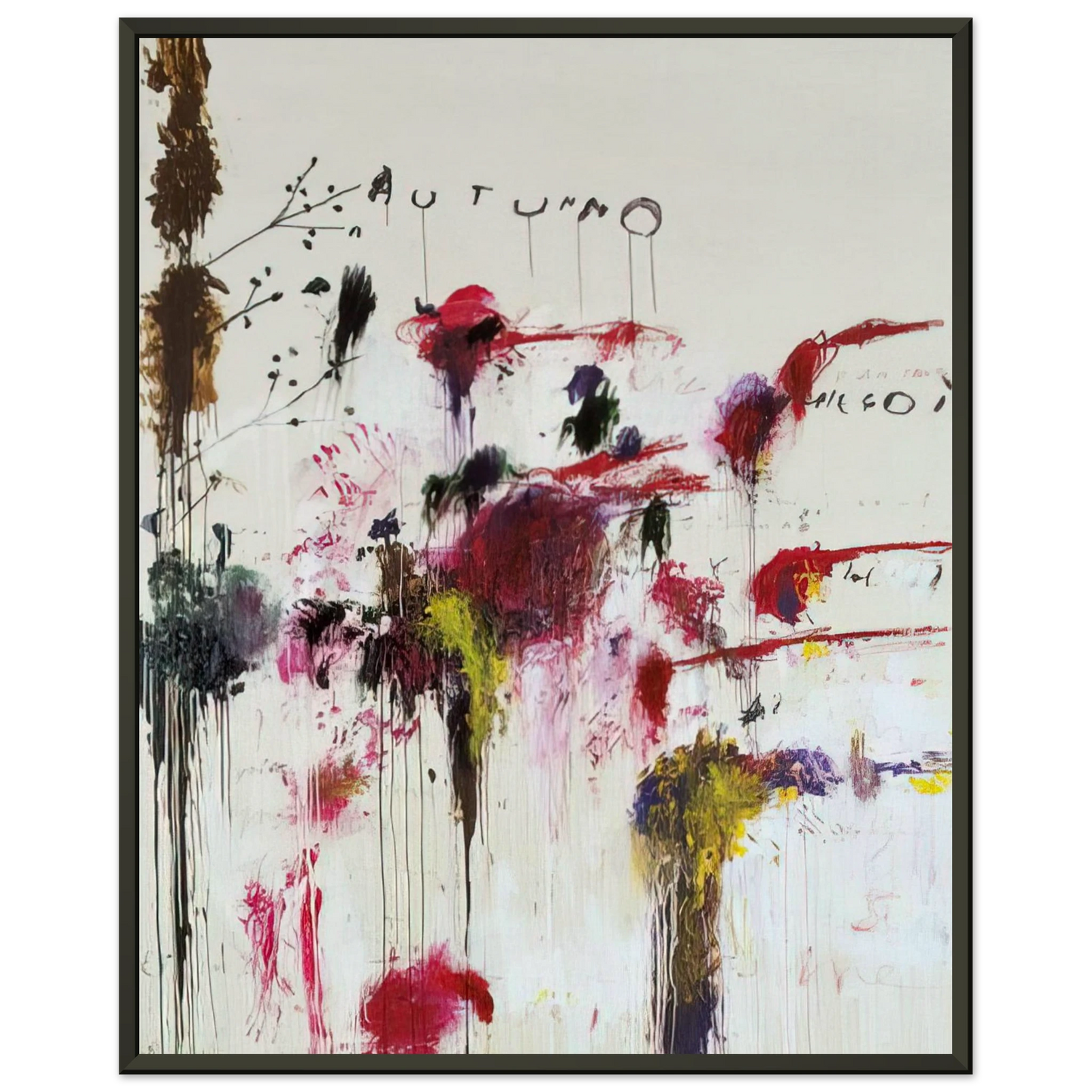 Cy Twombly Quattro Stagioni II Autunno Framed Art Print - Aluminum Frame - 40x50 cm / 16x20 inches