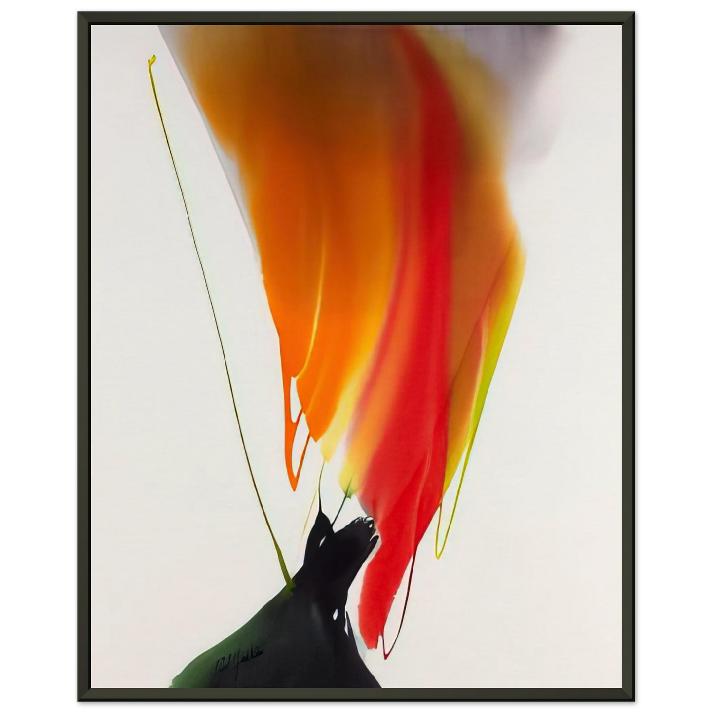 Paul Jenkins  Phenomena Woman Witch  1969 Framed Art Print  - Aluminum Frame - 40x50 cm / 16x20 inches
