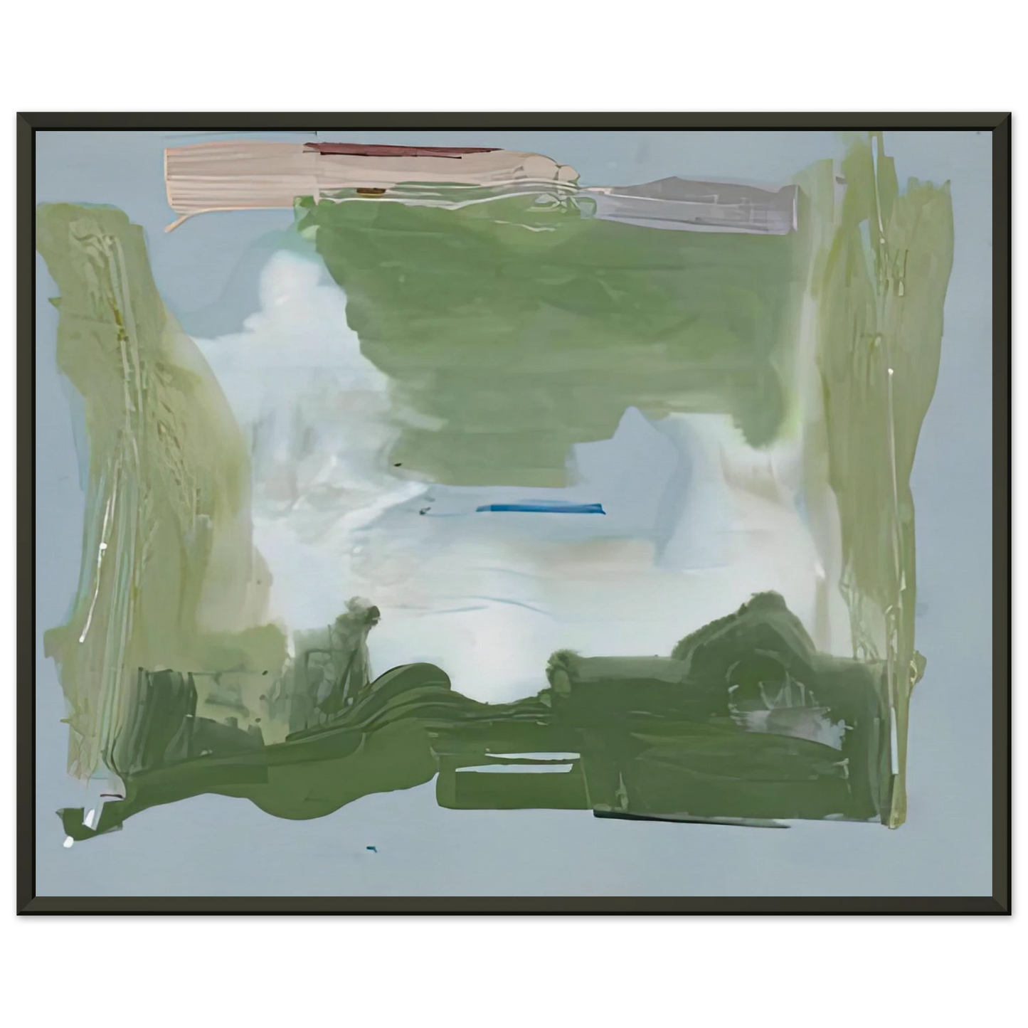 Helen Frankenthaler  Lush Spring 1975 Framed Art Print  - Aluminum Frame - 40x50 cm / 16x20 inches