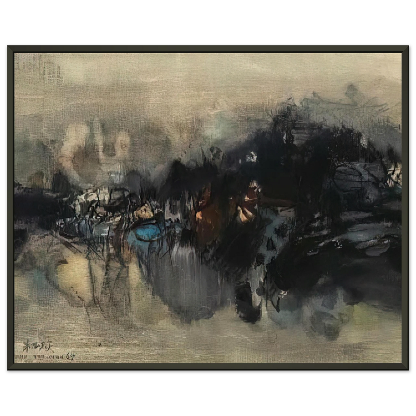 Chu teh Chun UNTITLED 1964 Framed Art Print - Aluminum Frame - 70x100 cm / 28x40 inches