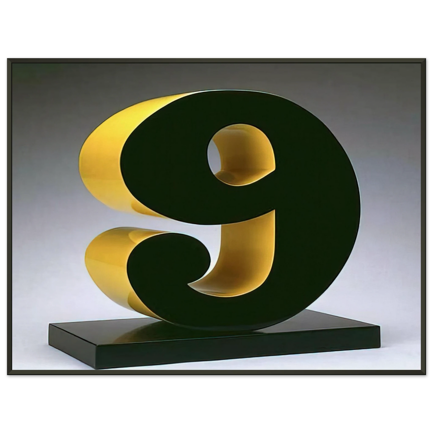 Robert Indiana Nine Framed Art Print - Aluminum Frame - 70x100 cm / 28x40 inches