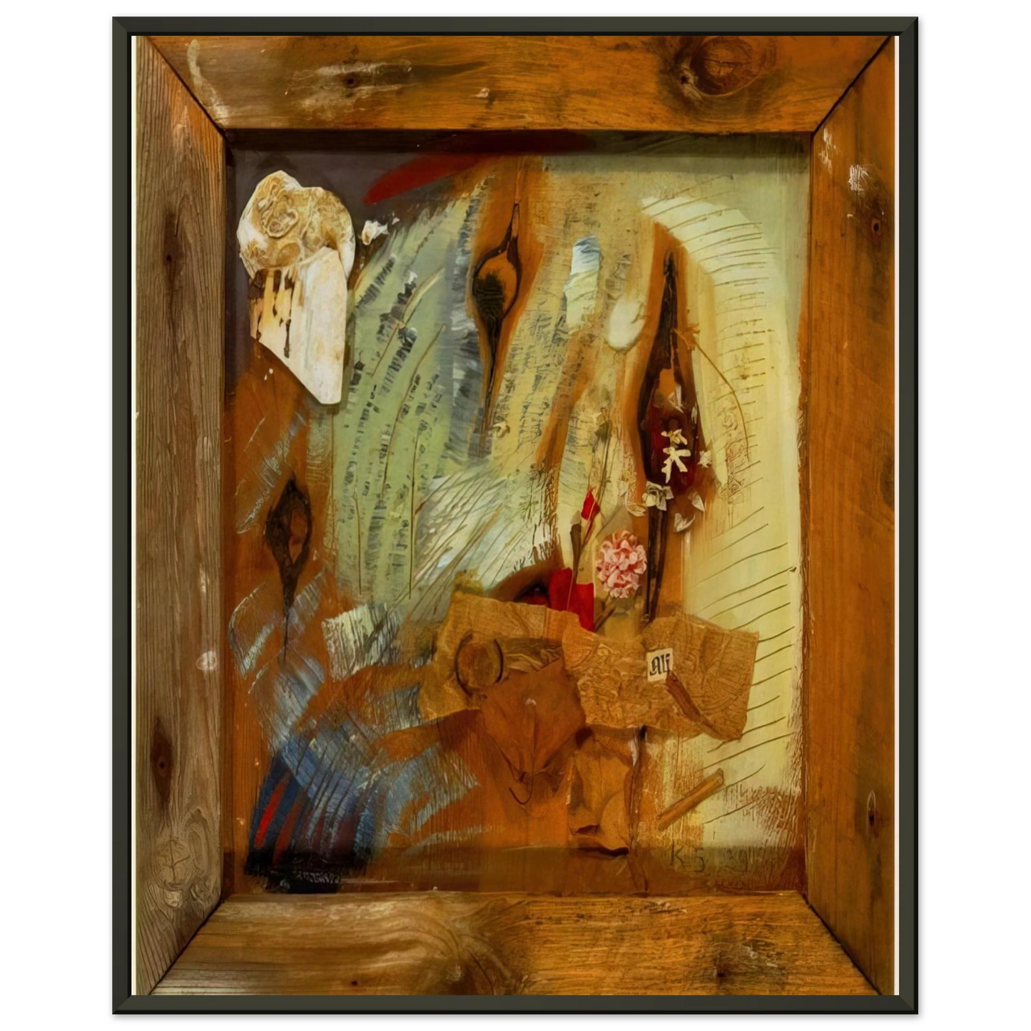 Kurt Schwitters MERZBILD ALF 1939 Framed Art Print - Aluminum Frame - 40x50 cm / 16x20 inches