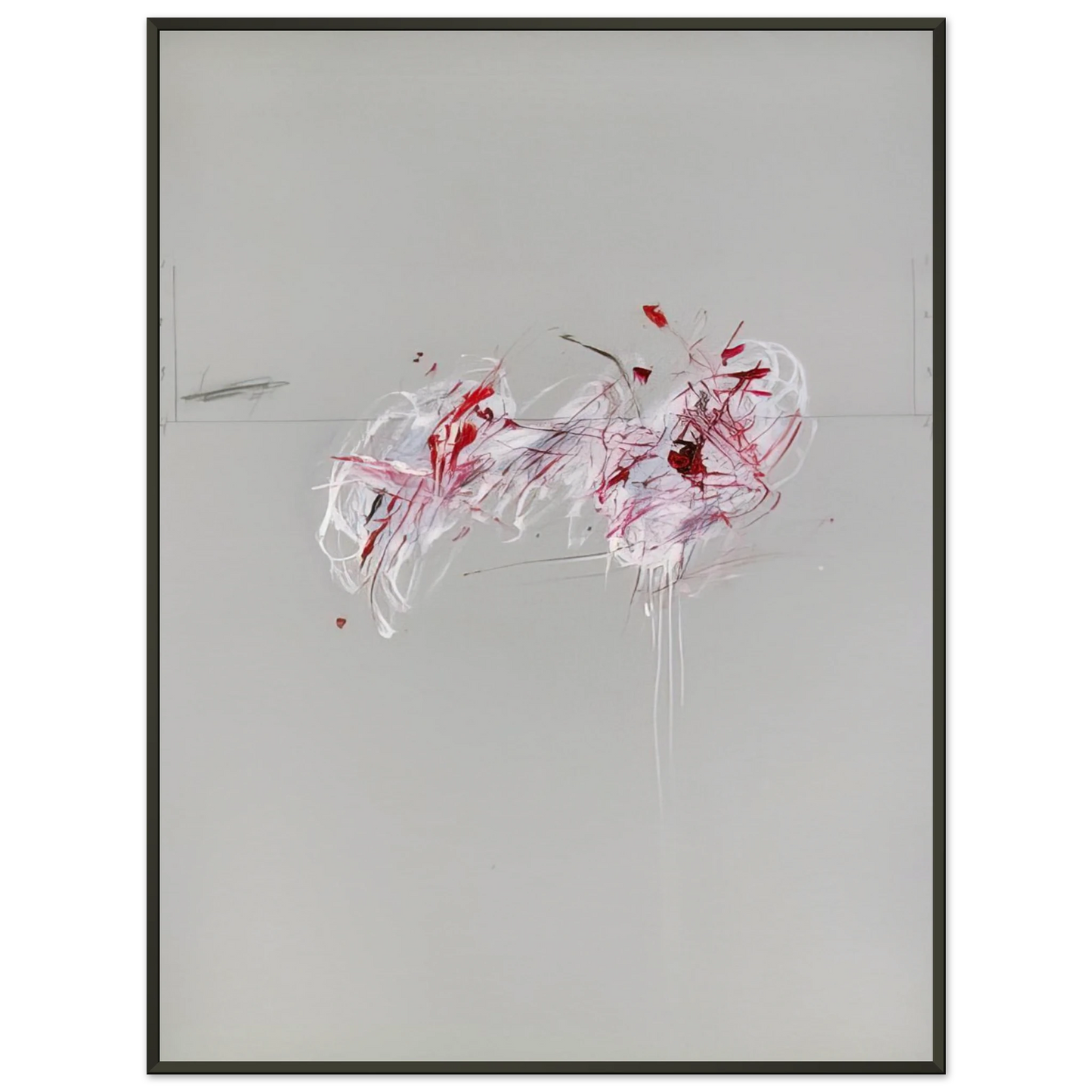 Cy Twombly Nine Discourses on Commodus Part II Framed Art Print - Aluminum Frame - 40x50 cm / 16x20 inches