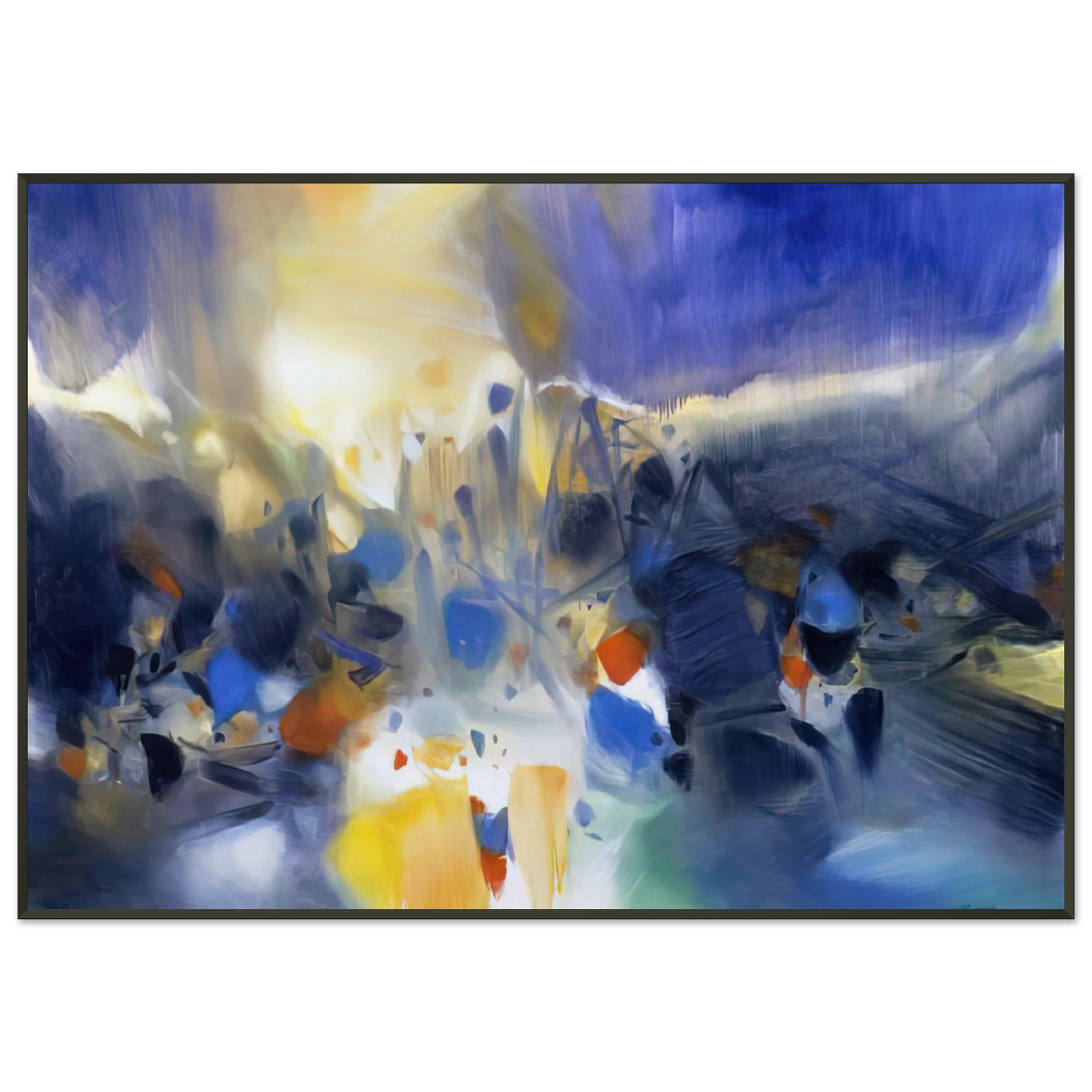 Chu teh Chun LA VIE QUI ANIME LES NUAGES 2006 Framed Art Print - Aluminum Frame - 21x29.7 cm / 8x12"