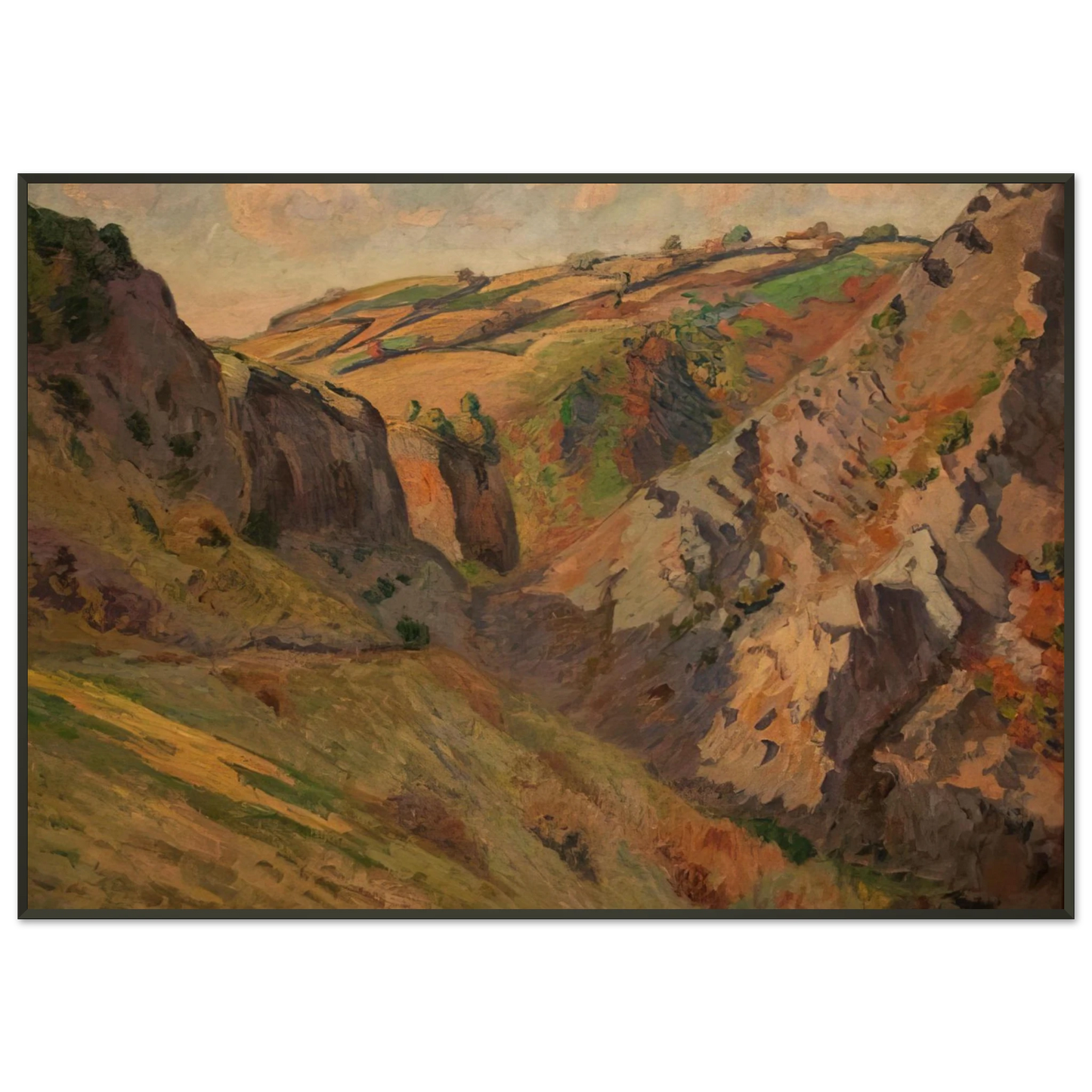 Armand Guillaumin Caves Prunal near Pontgibaud Auvergne Framed Art Print - Aluminum Frame - 21x29.7 cm / 8x12"