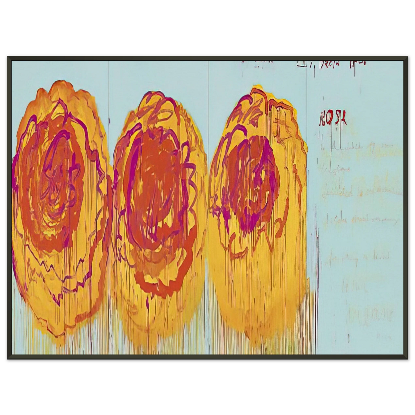 Cy Twombly The Rose I Framed Art Print - Aluminum Frame - 70x100 cm / 28x40 inches