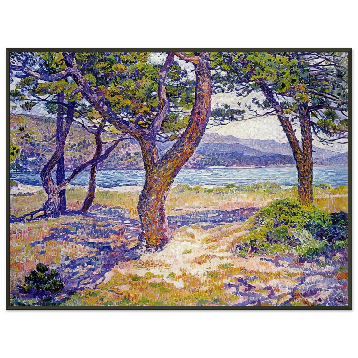 Theo van Rysselberghe IL MEDITERRANEO PRESSO LE LAVANDOU Framed Art Print - Aluminum Frame - 40x50 cm / 16x20 inches