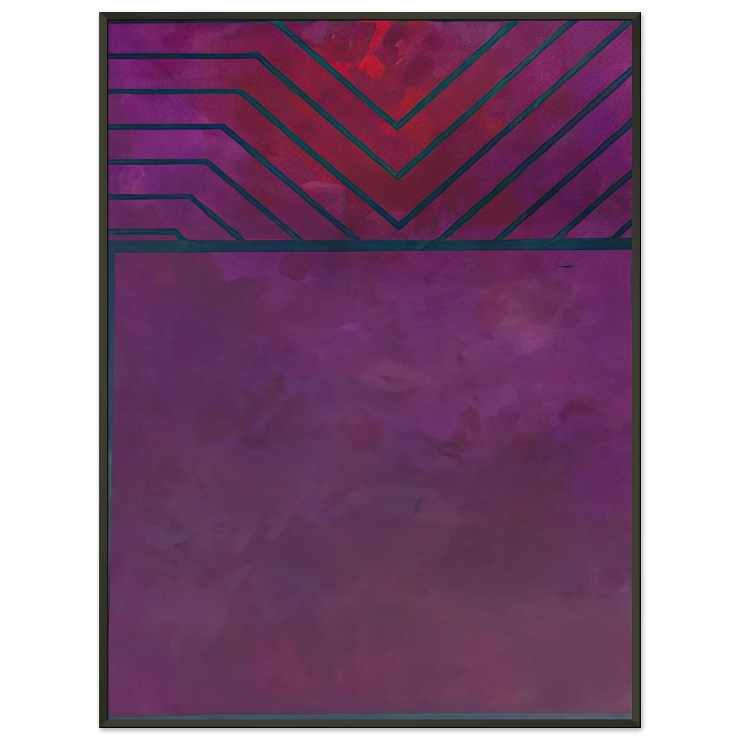 Luis Feito UNTITLED 1986 Framed Art Print - Aluminum Frame - 70x100 cm / 28x40 inches