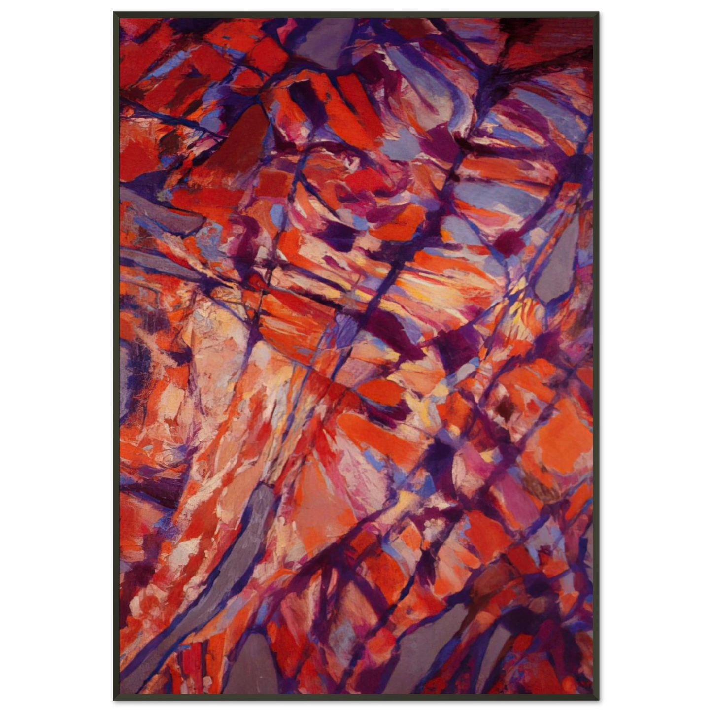 Alfred Manessier Terre assoiffee I 1966 Framed Art Print - Aluminum Frame - 21x29.7 cm / 8x12"