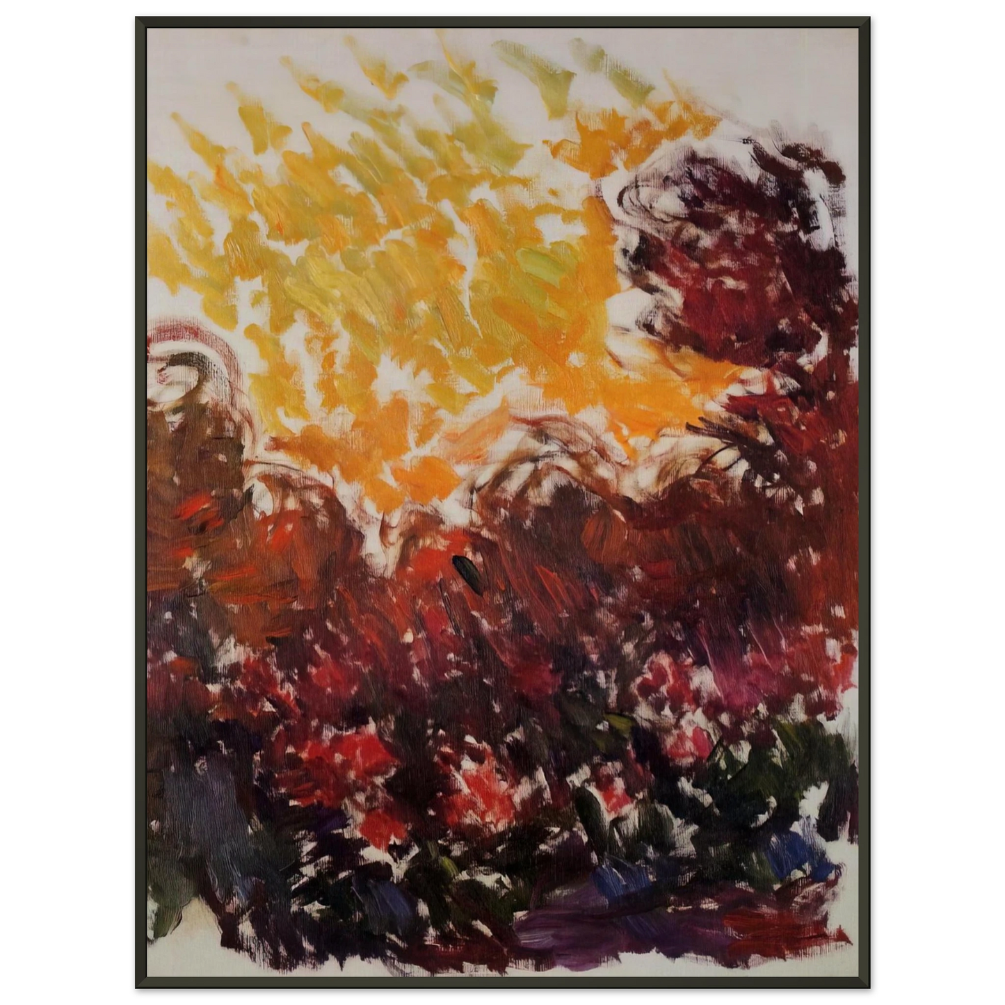 claude monet  The Garden at Giverny Framed Art Print  - Aluminum Frame - 60x80 cm / 24x32 inches