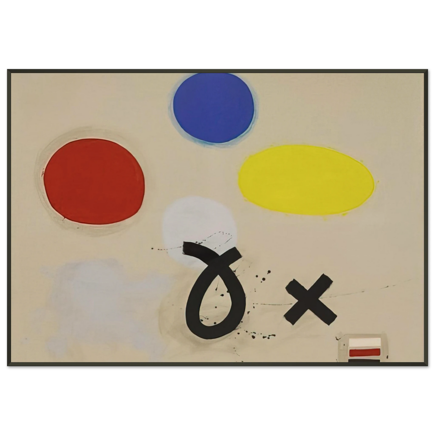 Adolph Gottlieb Open and Closed 1970 Framed Art Print - Aluminum Frame - 21x29.7 cm / 8x12"