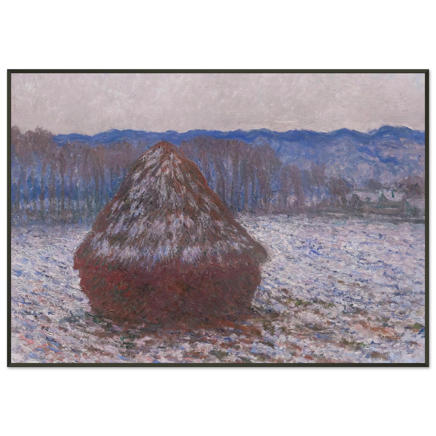 claude monet  Stack of Wheat Framed Art Print  - Aluminum Frame - 21x29.7 cm / 8x12"