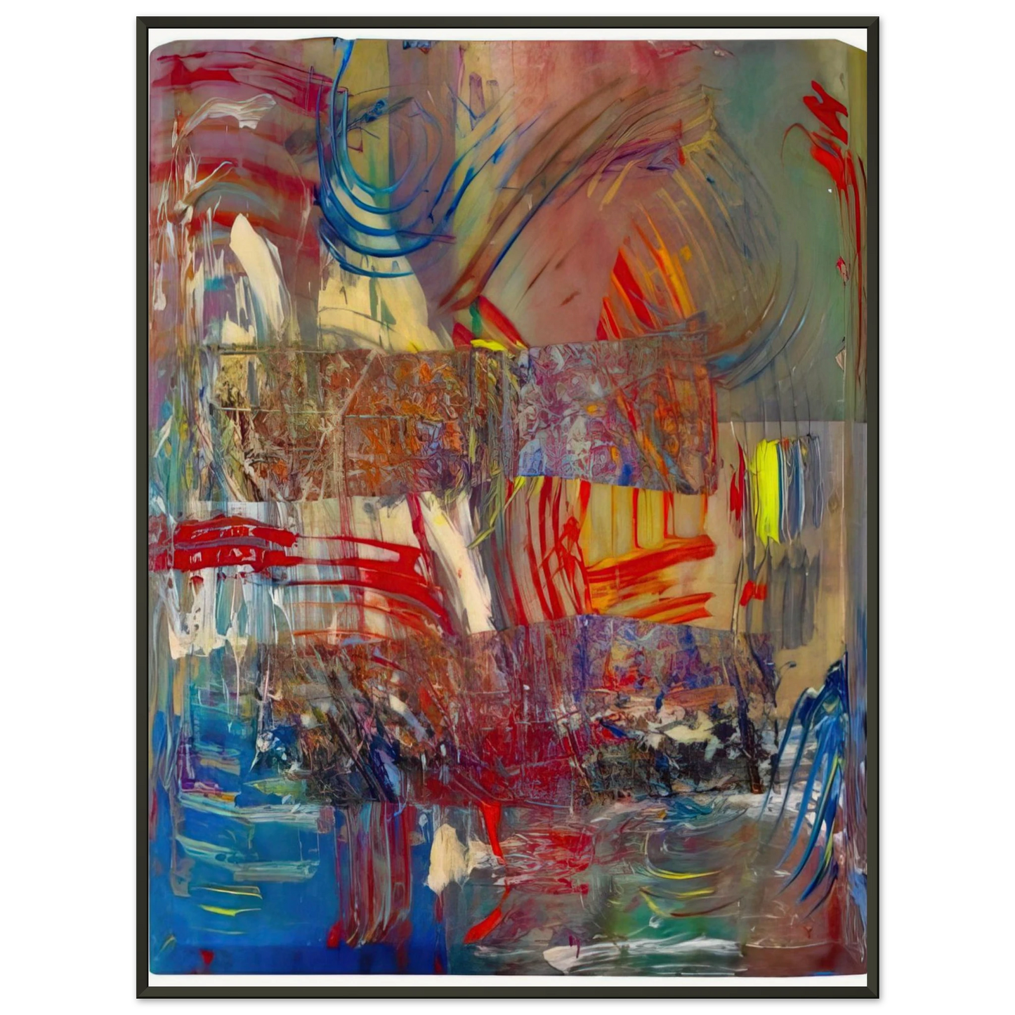 Sam Gilliam Horses Upside Down Framed Art Print - Aluminum Frame - 40x50 cm / 16x20 inches