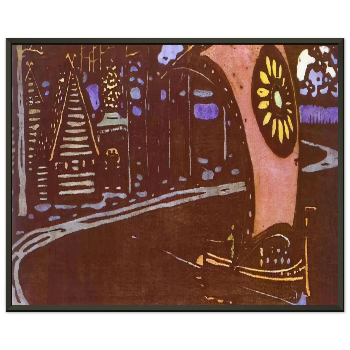 Wassily Kandinsky THE GOLDEN SAIL 1903 Framed Art Print - Aluminum Frame - 70x100 cm / 28x40 inches