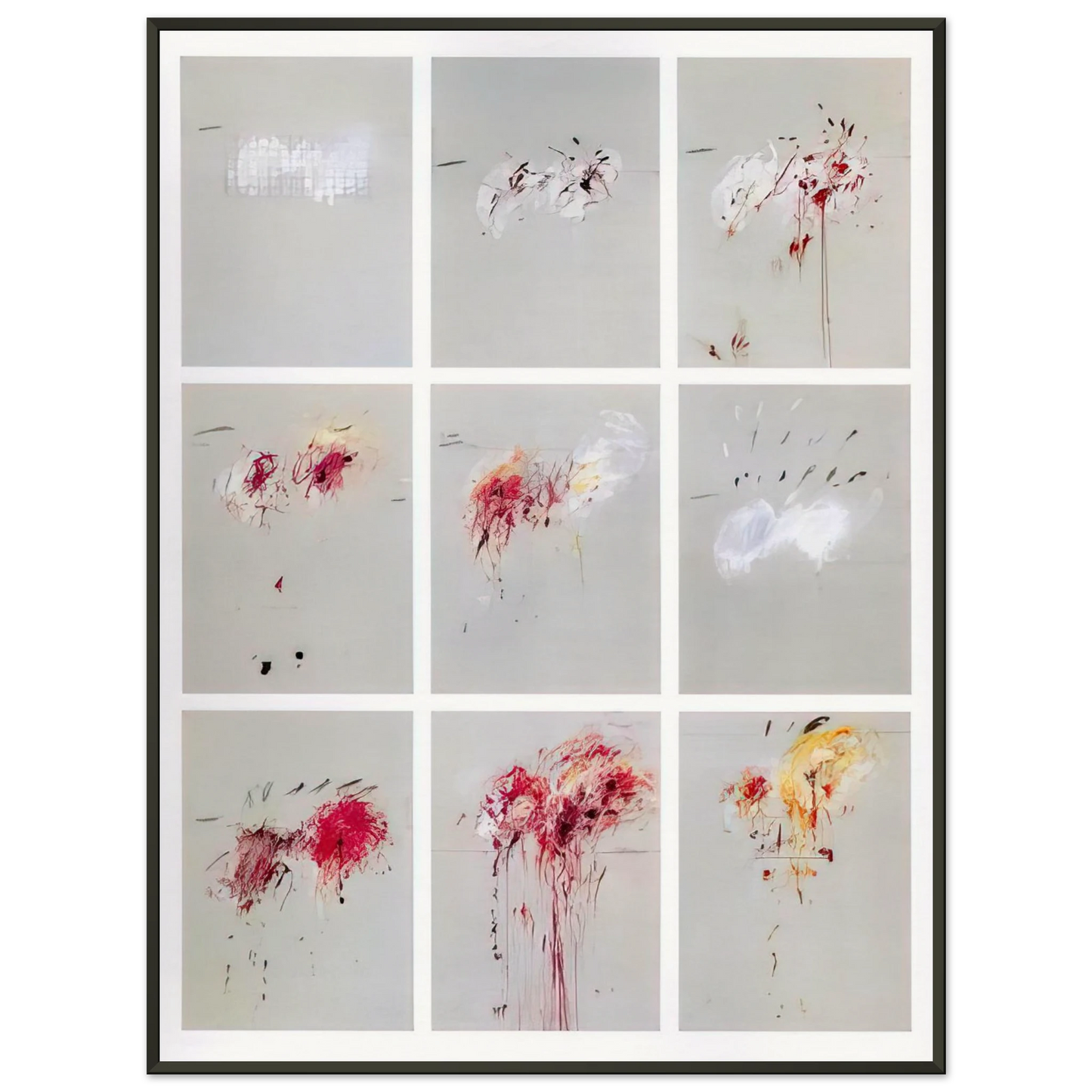 Cy Twombly Nine Discourses on Commodus Framed Art Print - Aluminum Frame - 60x80 cm / 24x32 inches