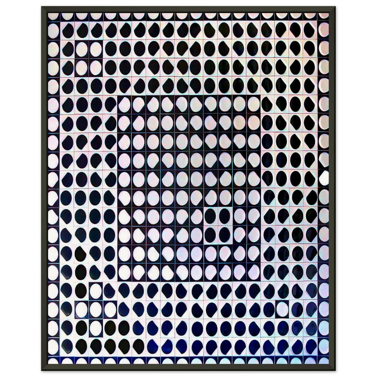 Victor Vasarely Caopeo 1964 Framed Art Print - Aluminum Frame - 60x80 cm / 24x32 inches