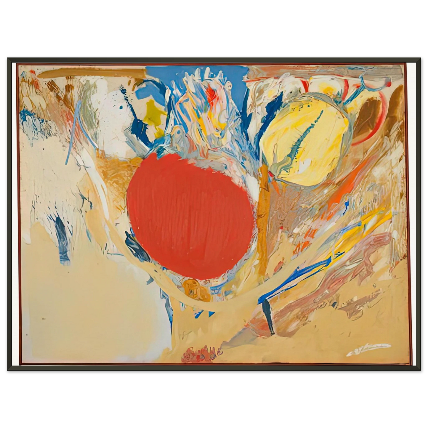 Helen Frankenthaler  Break Through 1956 Framed Art Print  - Aluminum Frame - 70x100 cm / 28x40 inches