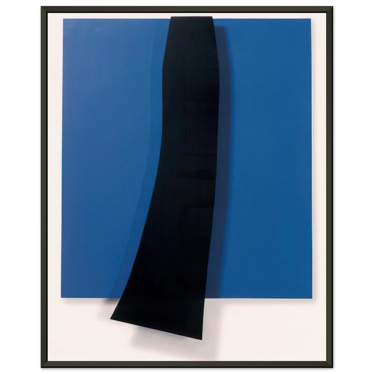 Ellsworth Kelly Black over Blue Framed Art Print - Aluminum Frame - 40x50 cm / 16x20 inches