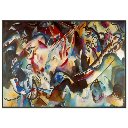 Wassily Kandinsky  COMPOSITION VI 1913 Framed Art Print  - Aluminum Frame - 21x29.7 cm / 8x12"