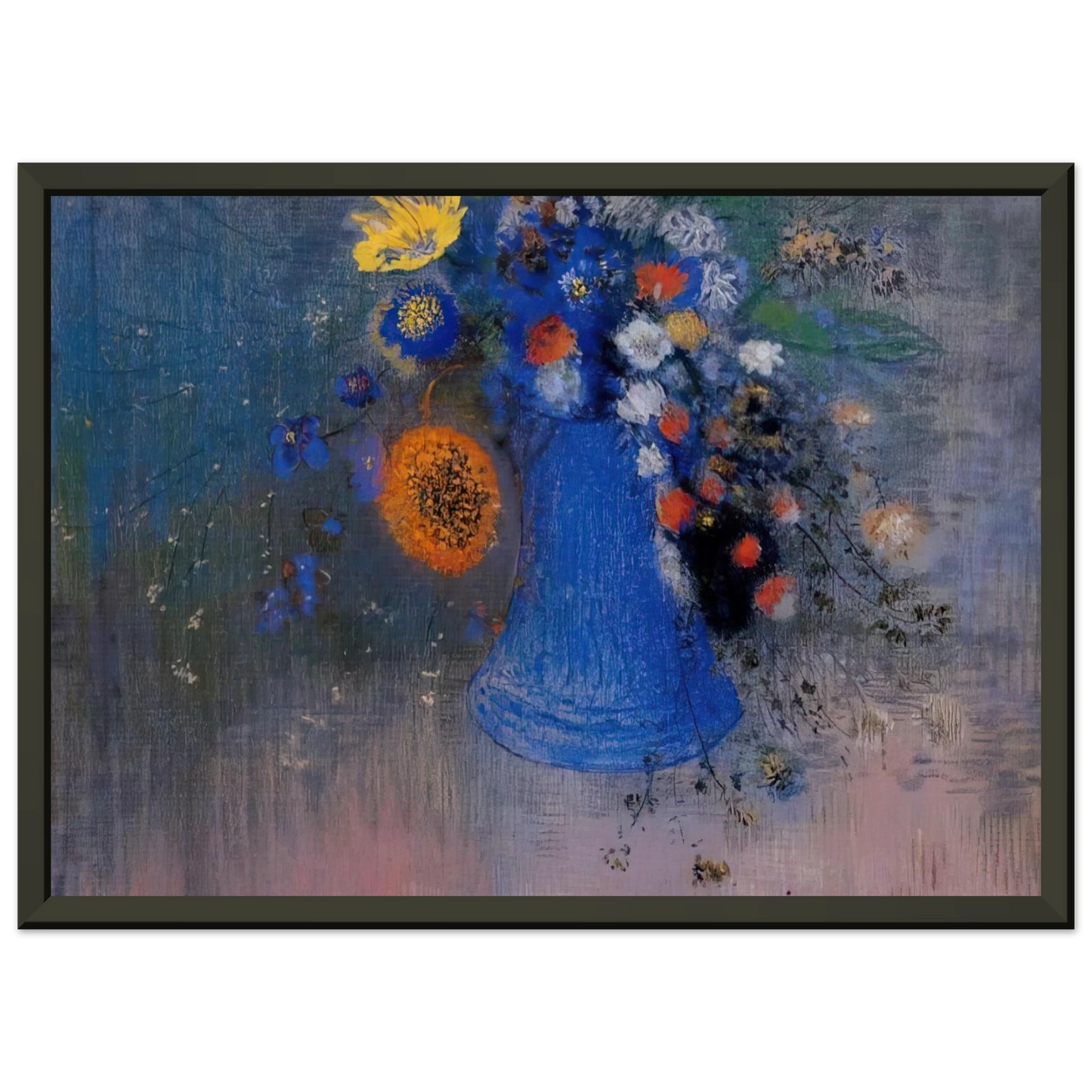 Odilon Redon VASE OF FLOWERS 8 Framed Art Print - Aluminum Frame - 60x80 cm / 24x32 inches