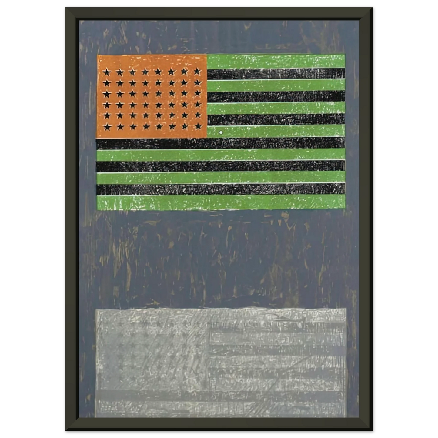 Jasper Johns FLAGS ULAE 42 Framed Art Print - Aluminum Frame - 70x100 cm / 28x40 inches