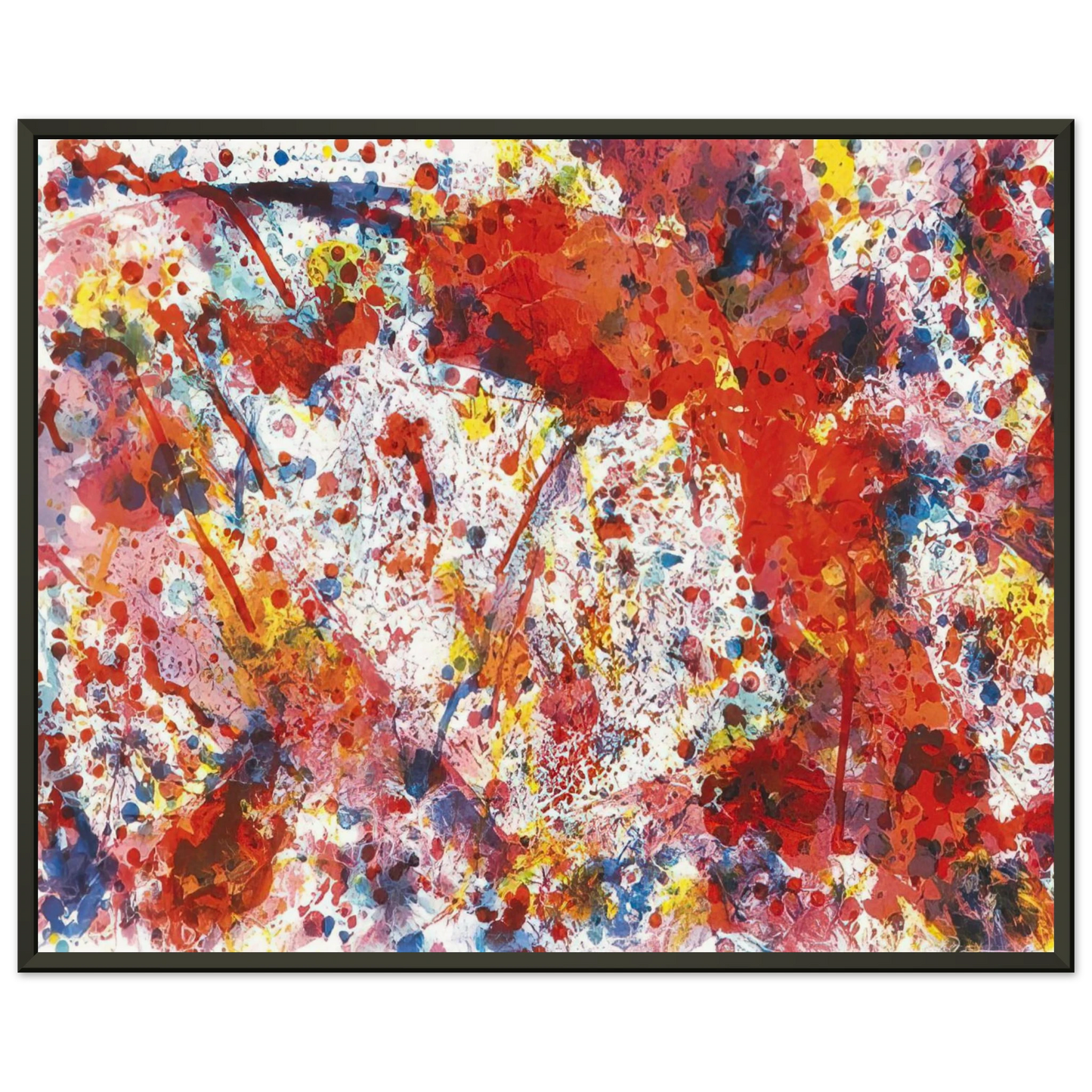Sam Francis And Pink Framed Art Print - Aluminum Frame - 40x50 cm / 16x20 inches