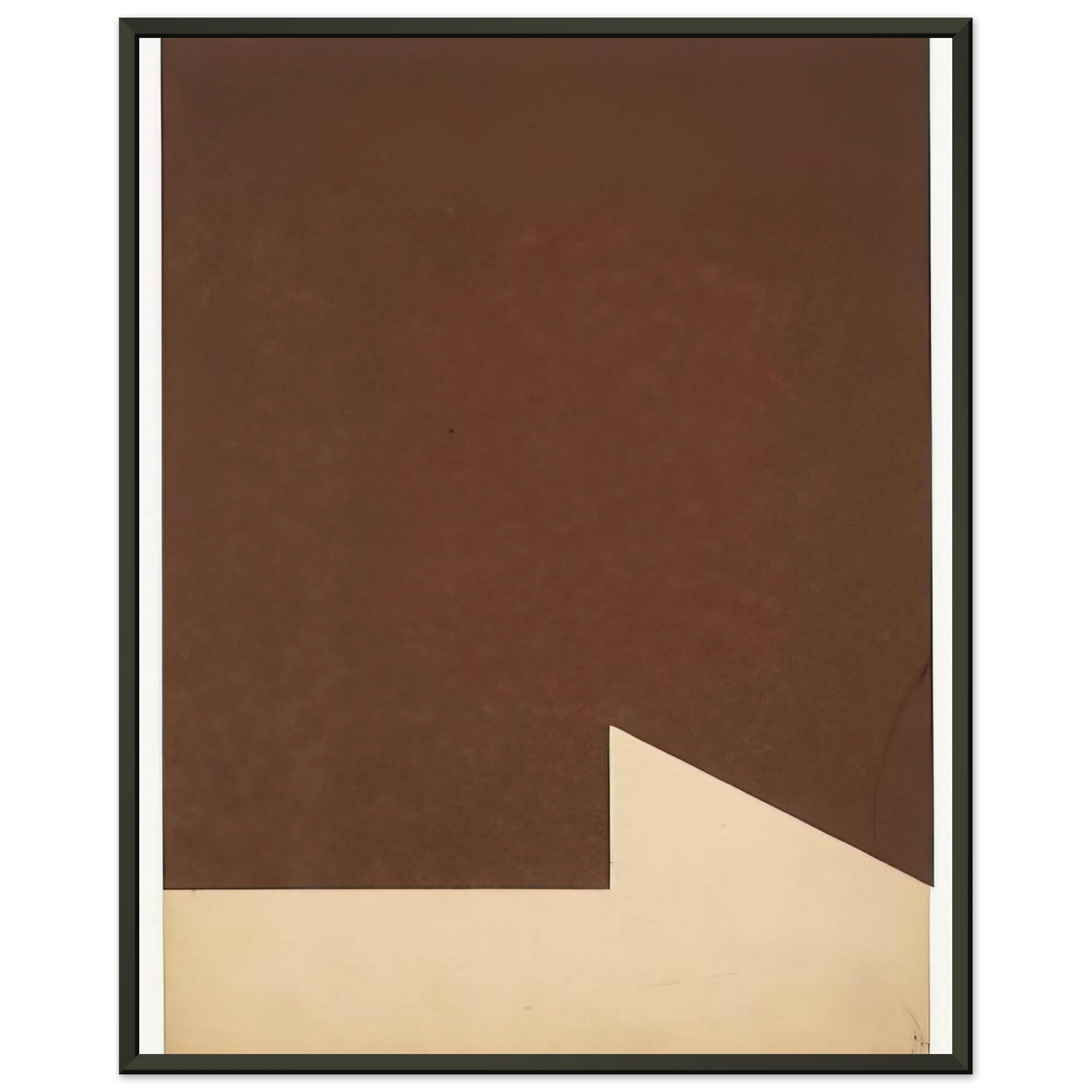 Ellsworth Kelly Brown and White Framed Art Print - Aluminum Frame - 60x80 cm / 24x32 inches