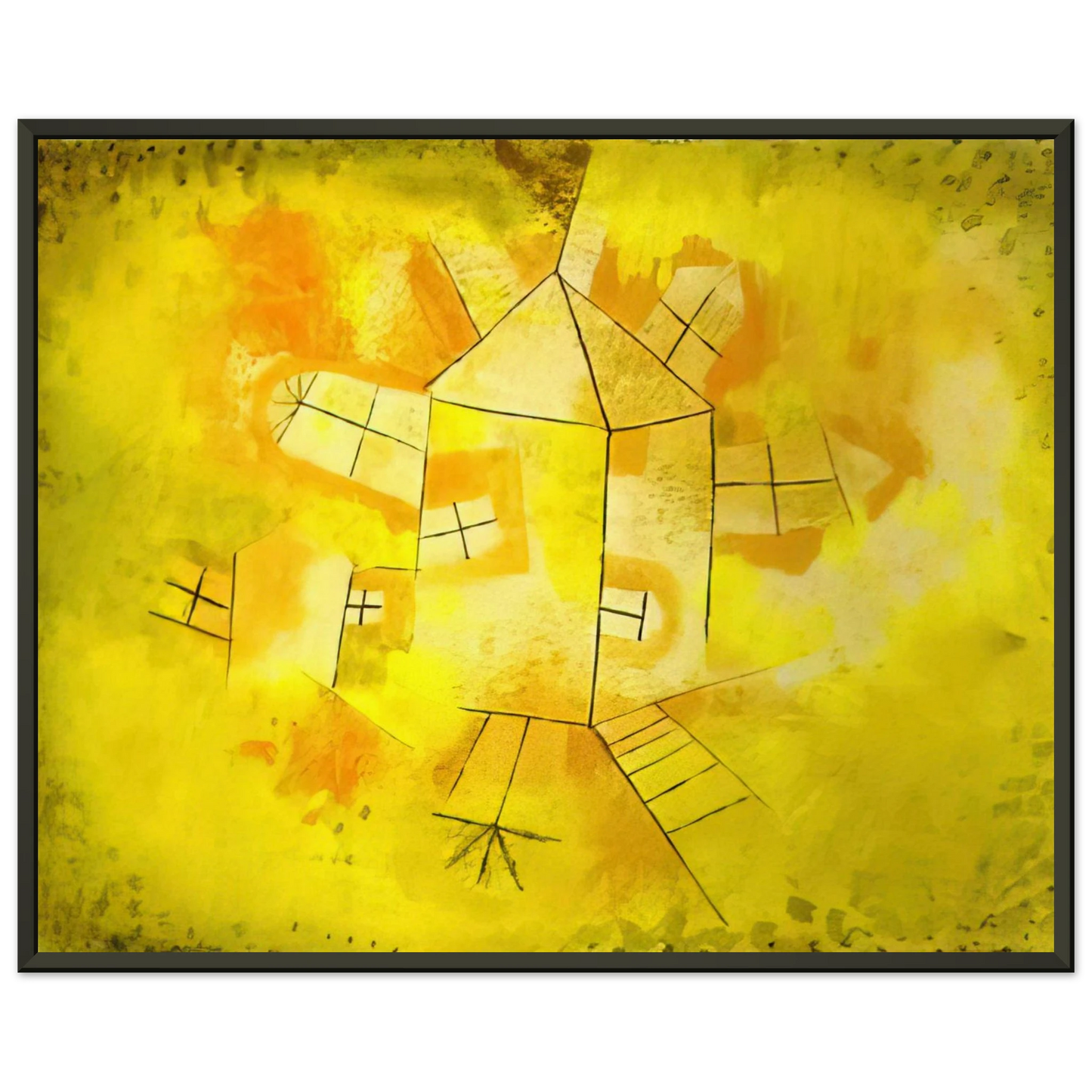 Paul Klee REVOLVING HOUSE 1921 Framed Art Print - Aluminum Frame - 70x100 cm / 28x40 inches