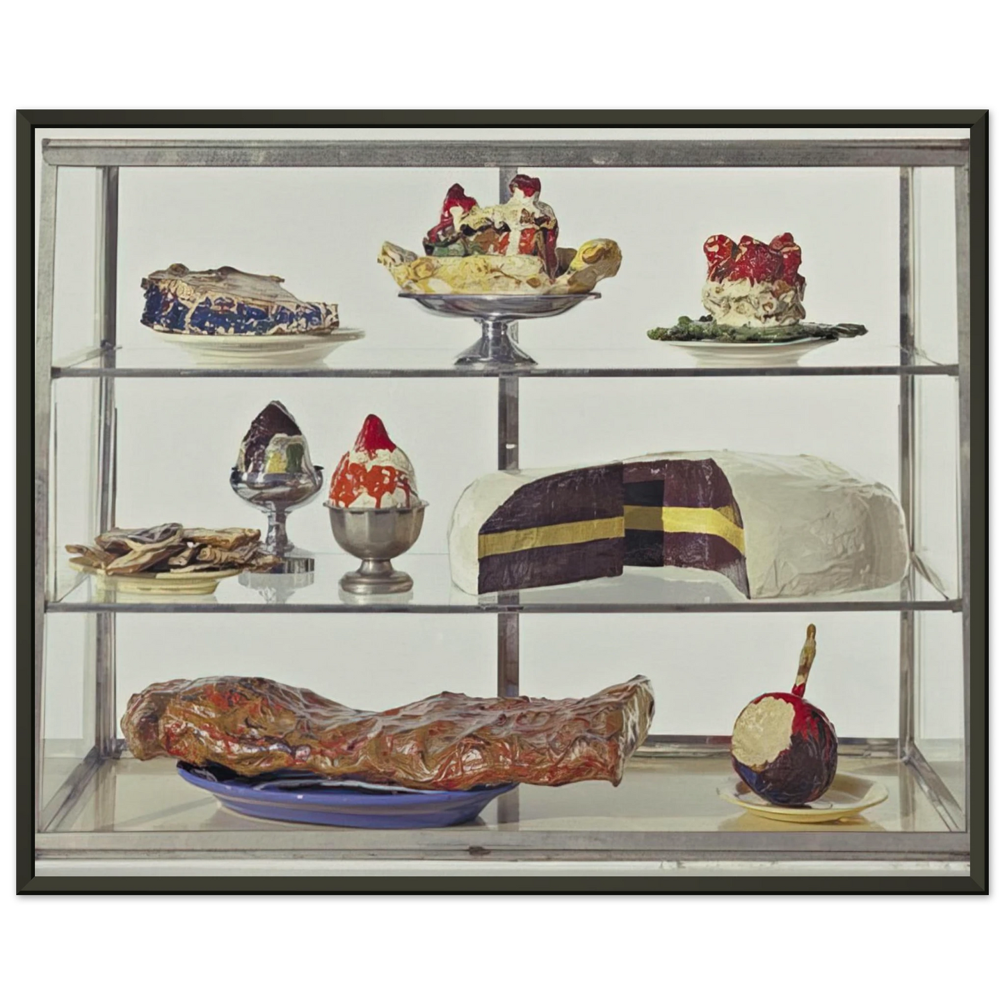 Claes Oldenburg PASTRY CASE I 1962 Framed Art Print - Aluminum Frame - 70x100 cm / 28x40 inches
