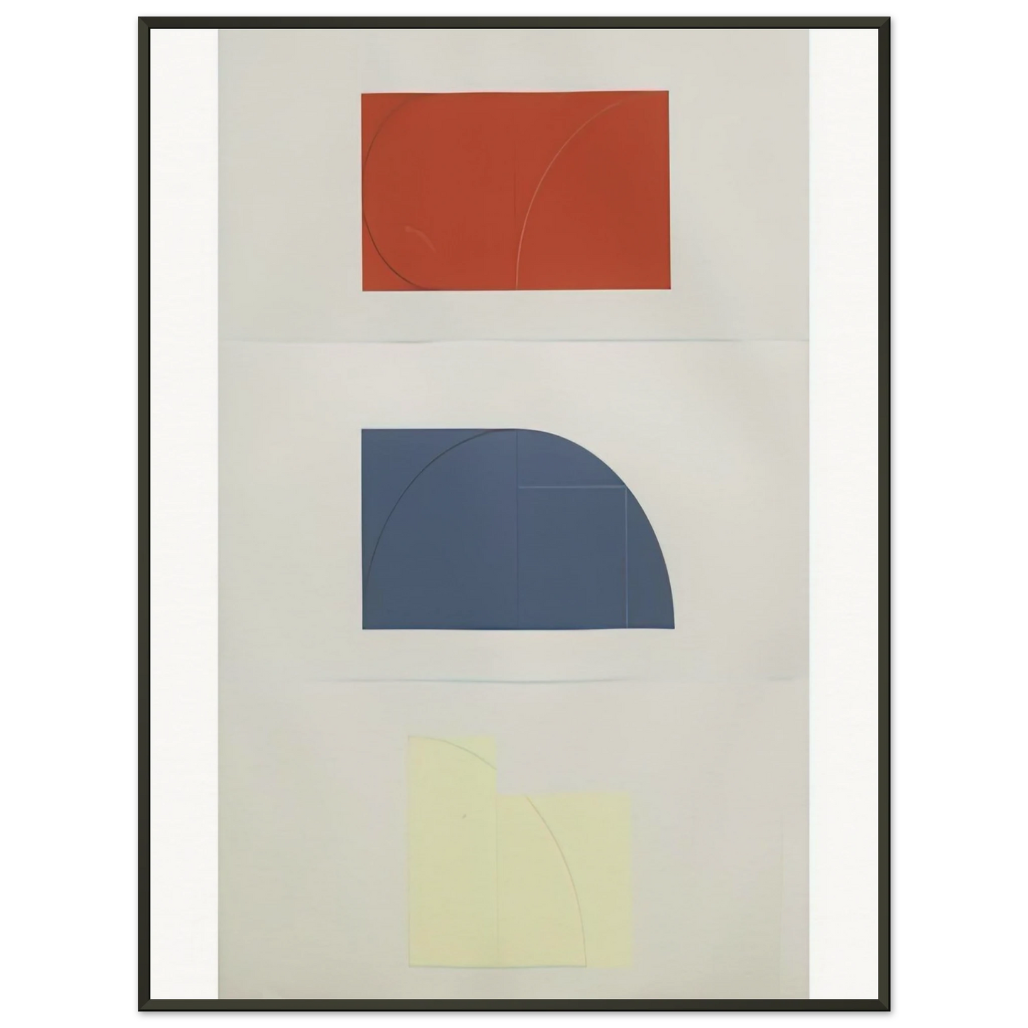 Robert Mangold SERIES OF THREE 1984 Framed Art Print - Aluminum Frame - 60x80 cm / 24x32 inches