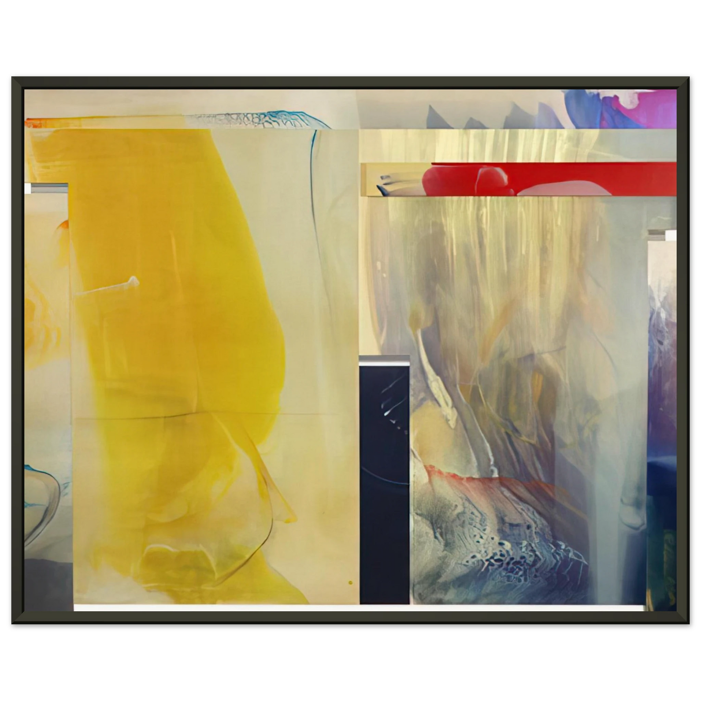 Sam Gilliam River Falls Framed Art Print - Aluminum Frame - 70x100 cm / 28x40 inches