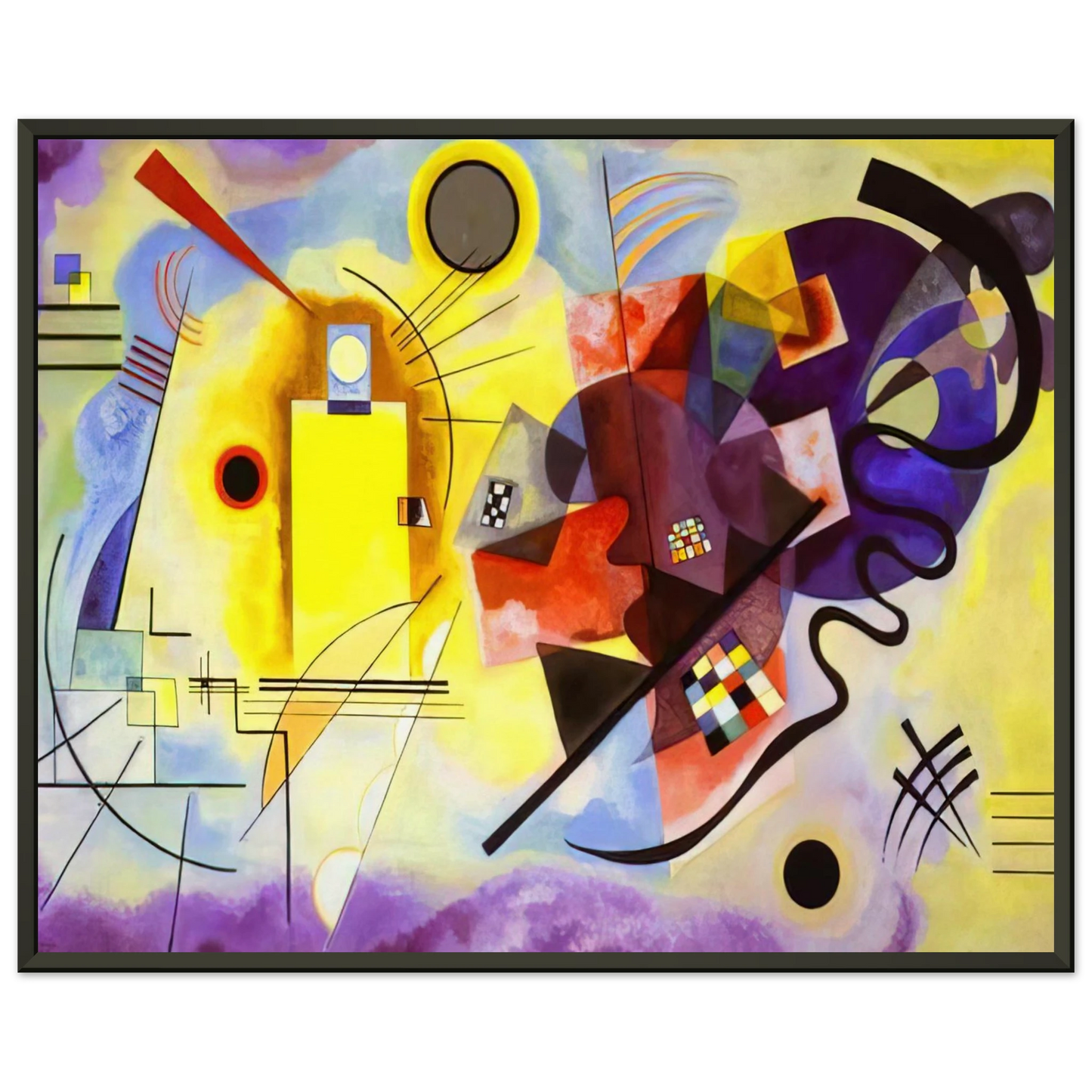 Wassily Kandinsky YELLOW RED BLUE 1925 Framed Art Print - Aluminum Frame - 70x100 cm / 28x40 inches