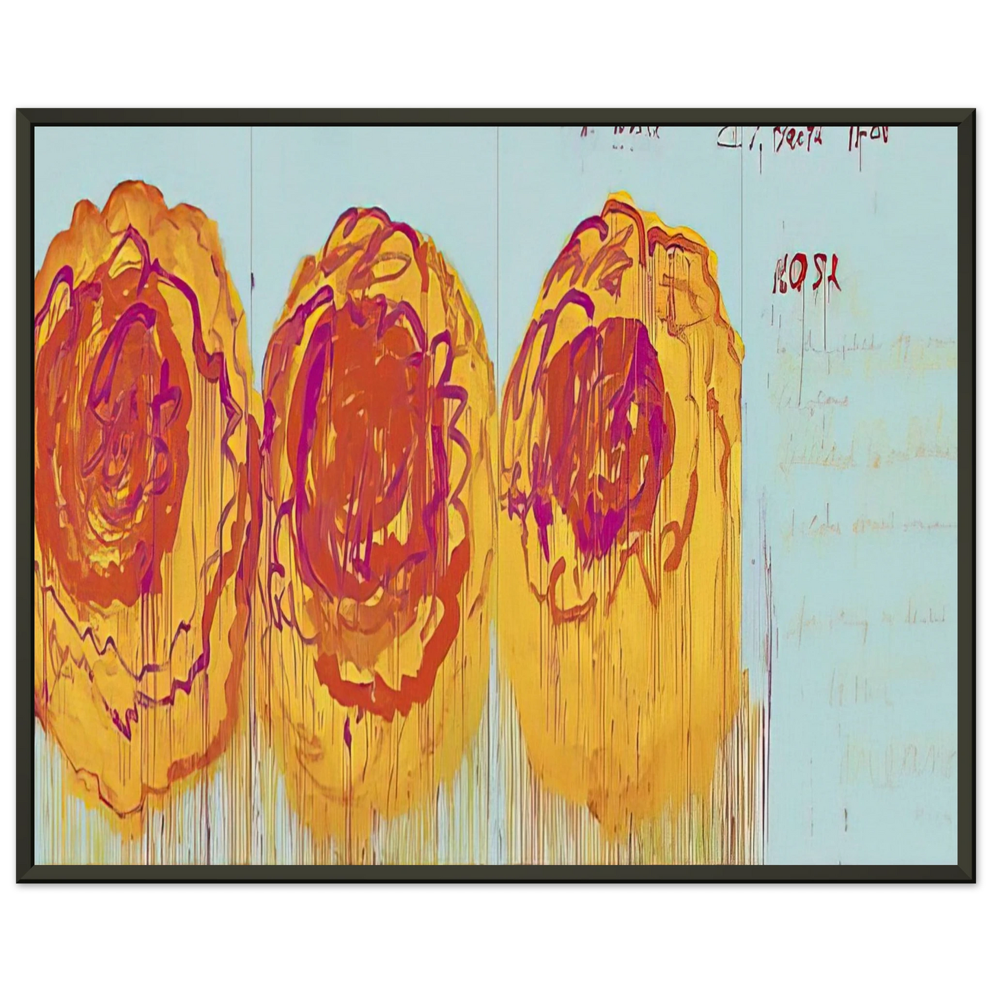 Cy Twombly The Rose I Framed Art Print - Aluminum Frame - 40x50 cm / 16x20 inches